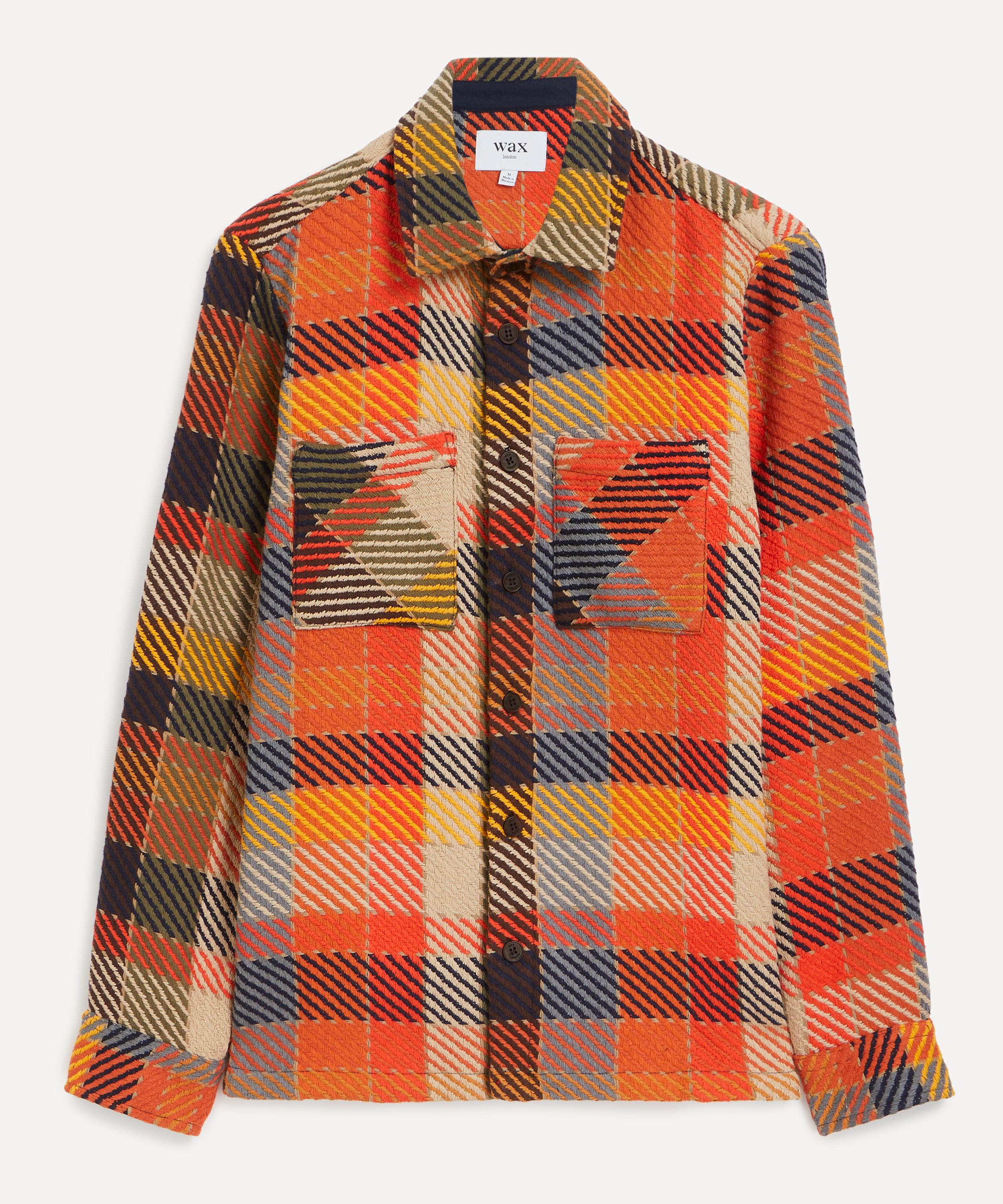 Wax London - Whiting Orange Pike Check Overshirt image number 0