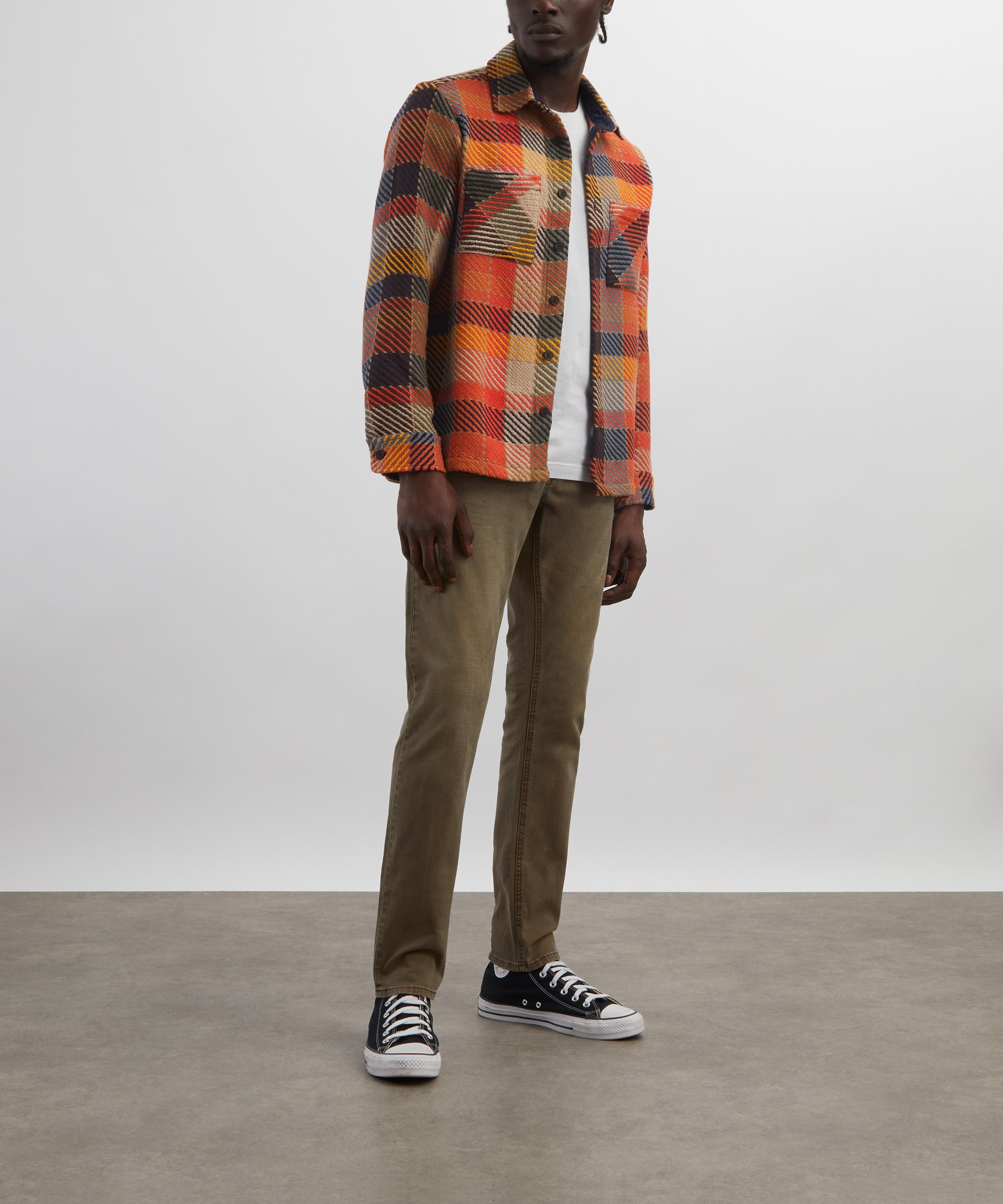 Wax London - Whiting Orange Pike Check Overshirt image number 1