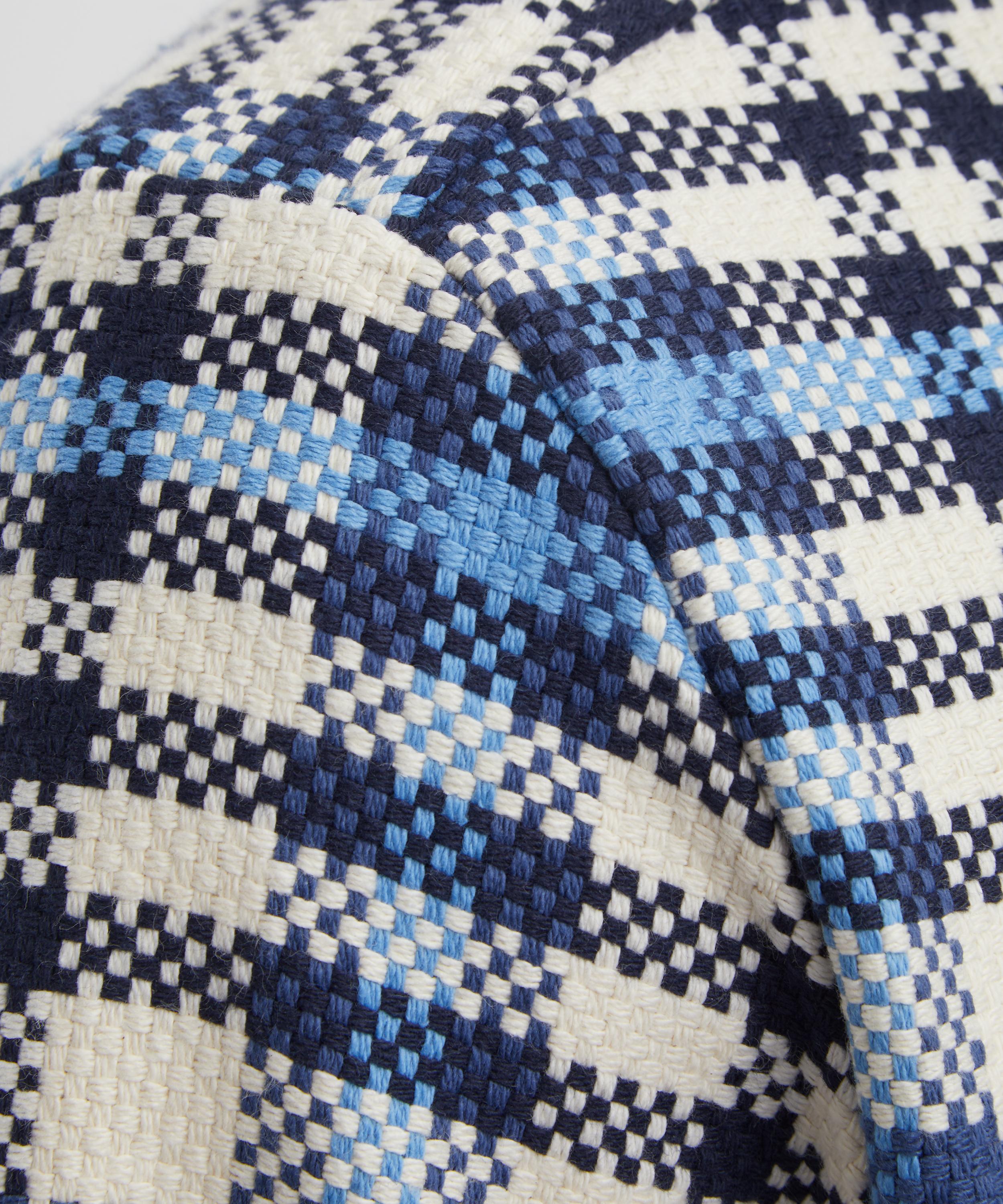 Wax London - Whiting Ecru-Blue Strand Check Overshirt image number 4