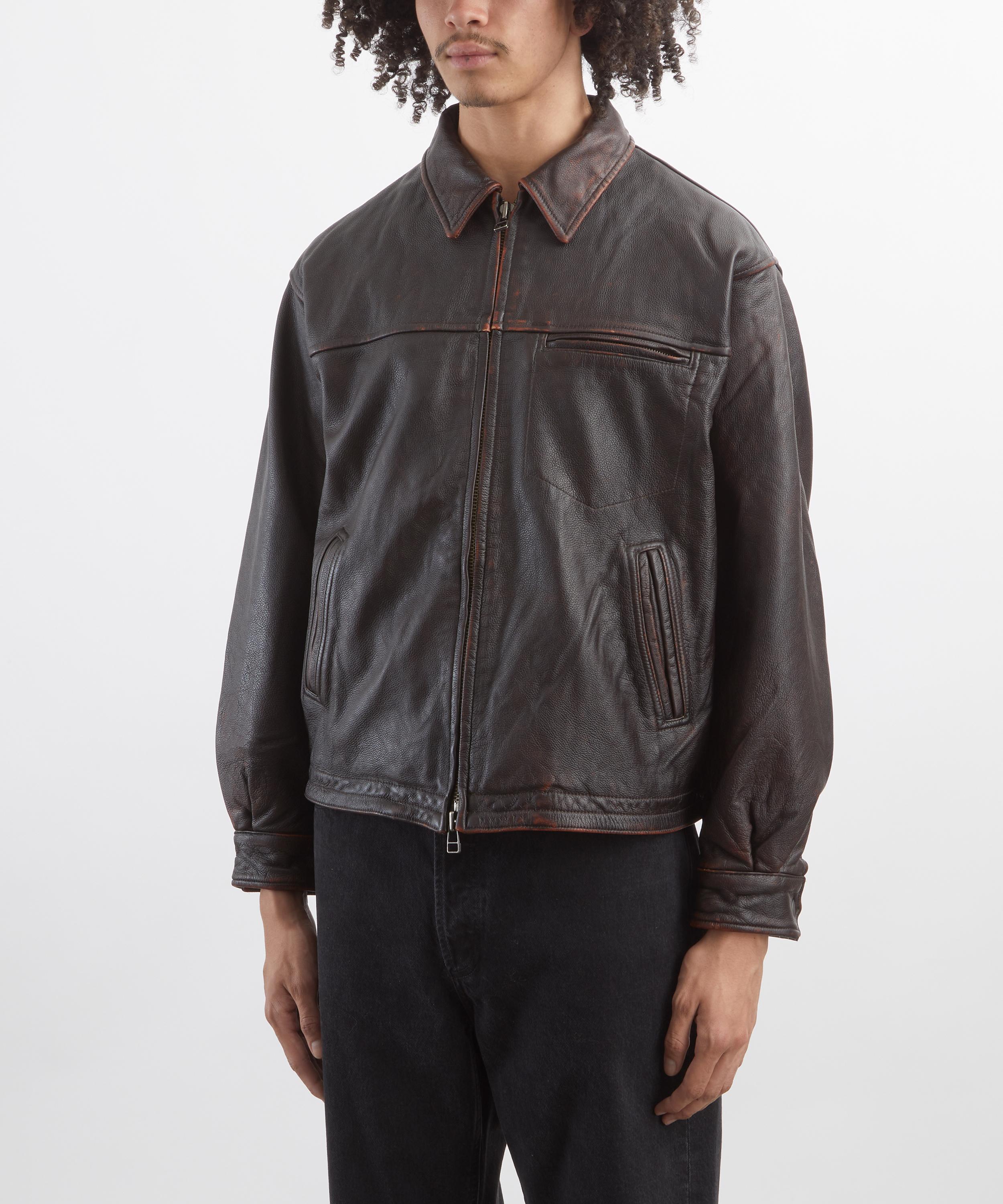 FrizmWORKS - Distressed Cowhide Leather Jacket image number 2