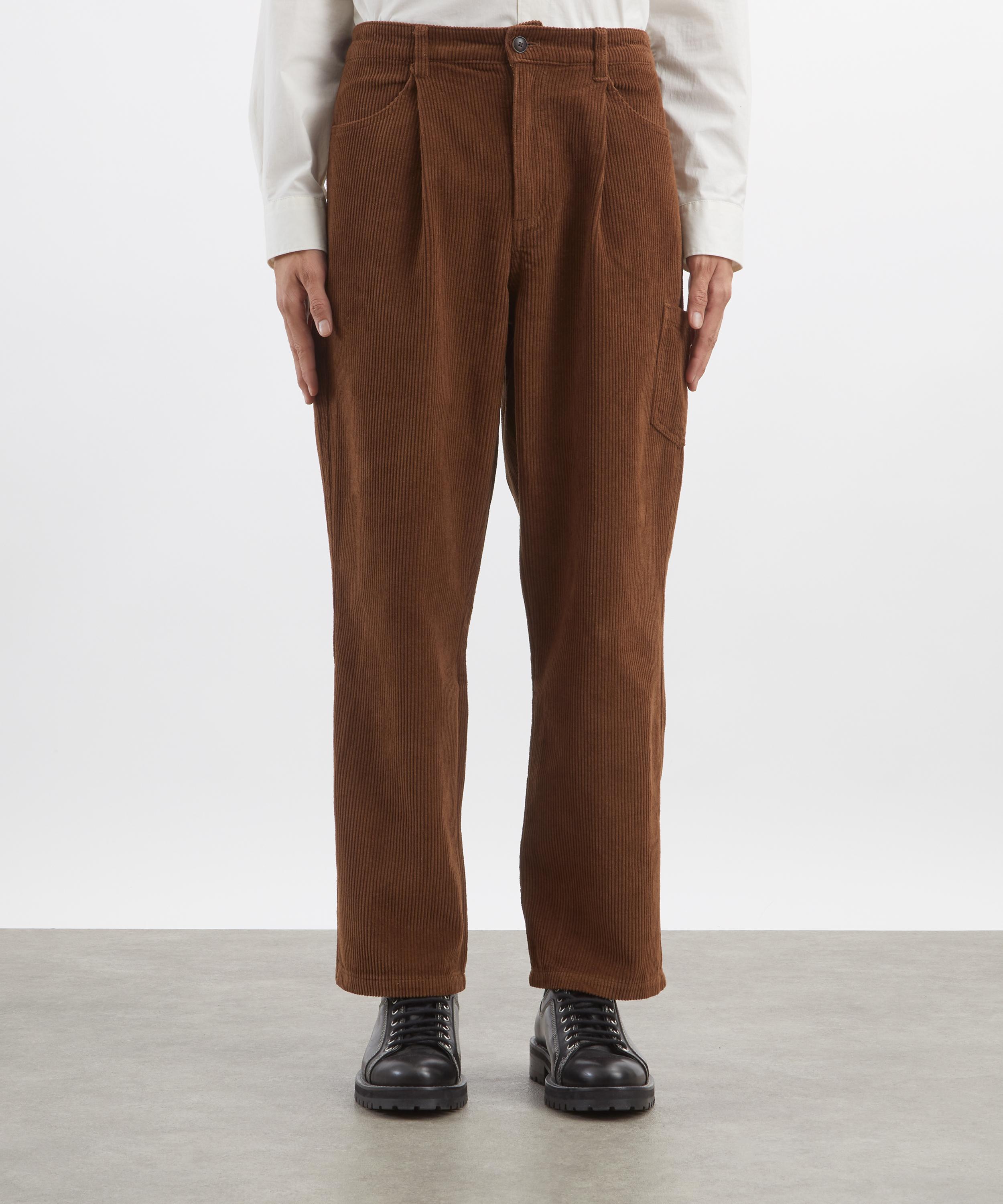 FrizmWORKS - Wide One Tuck Corduroy Trousers image number 2