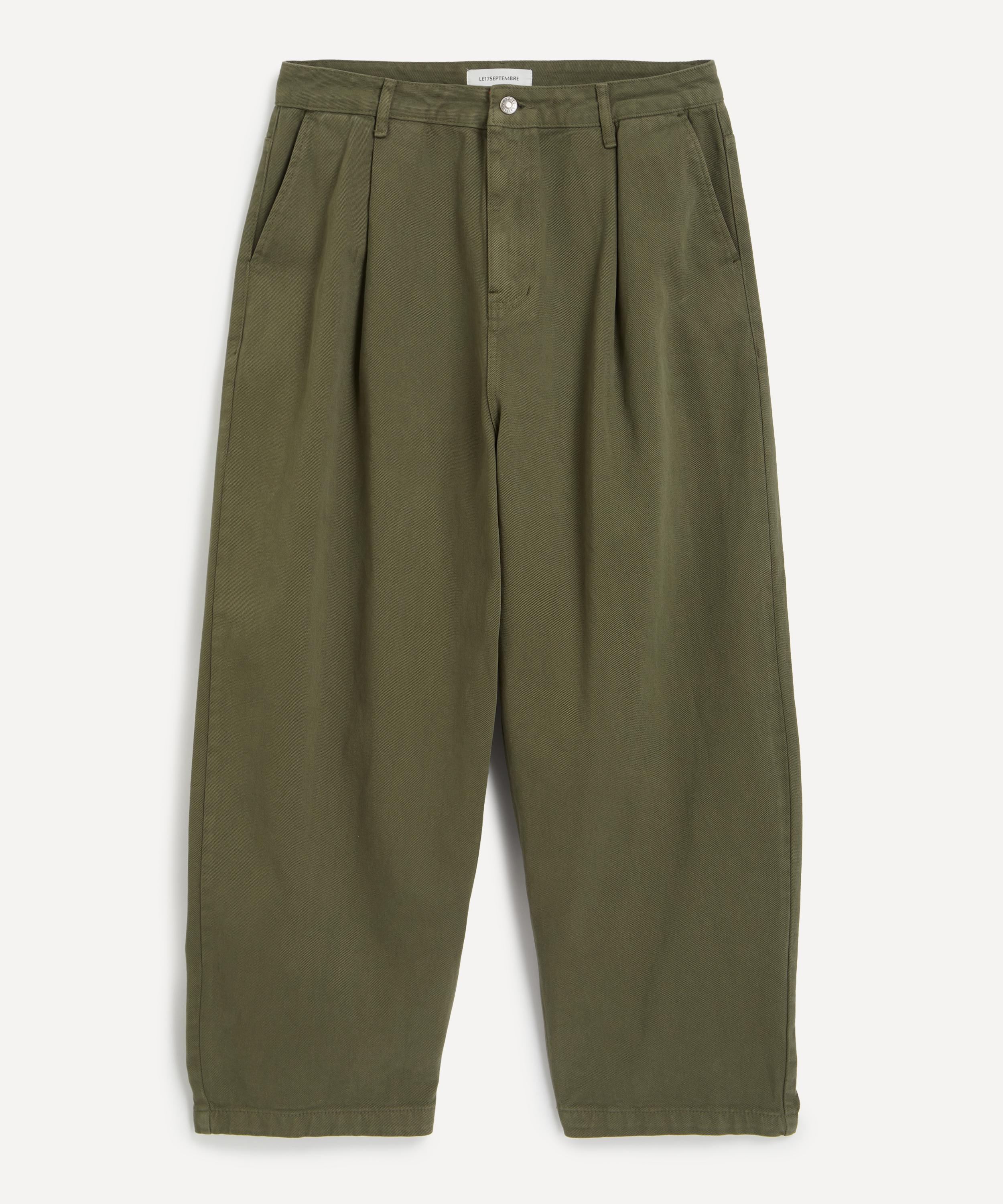 Le17septembre - Khaki One-Tuck Wide Denim Jeans image number 0
