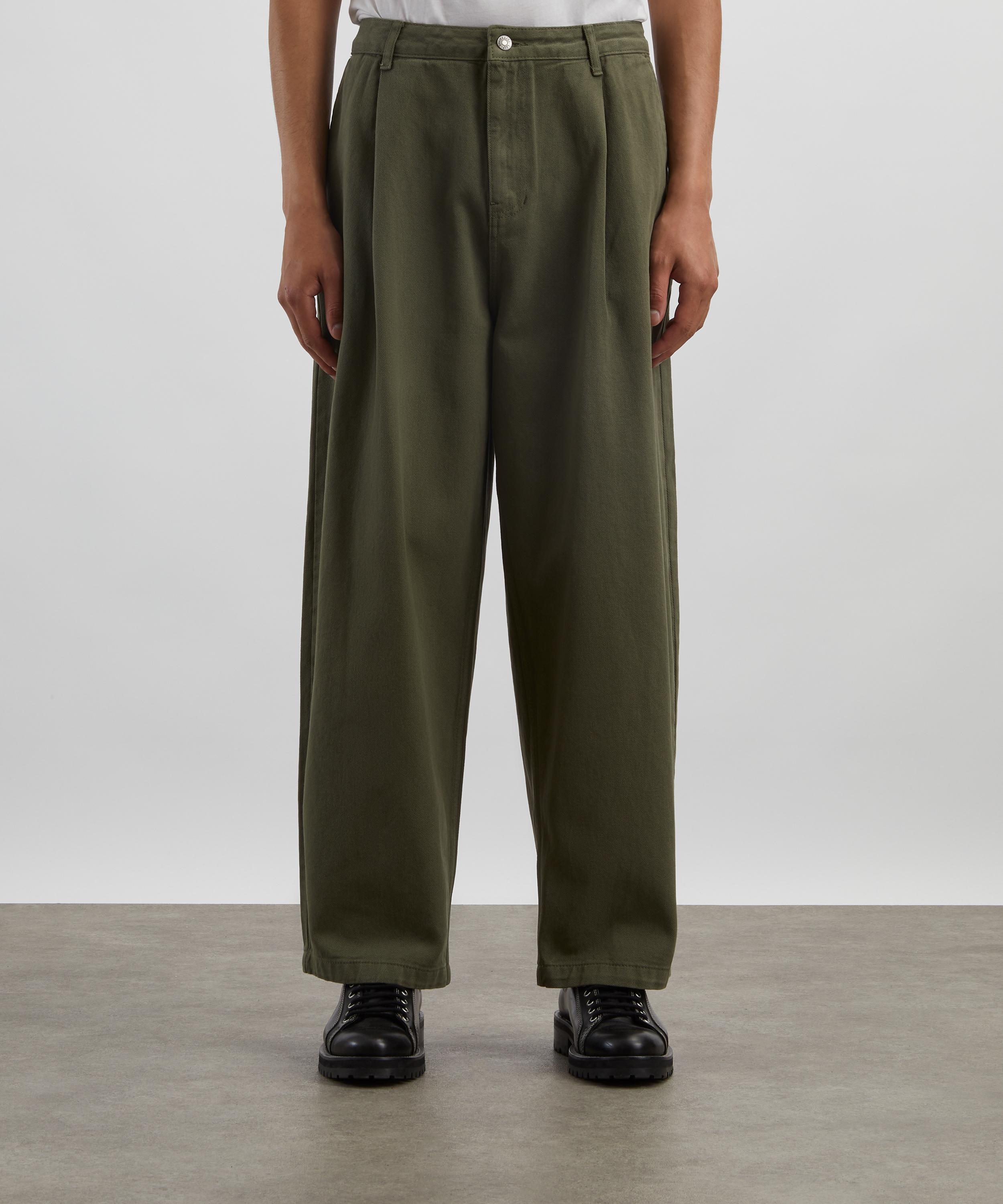 Le17septembre - Khaki One-Tuck Wide Denim Jeans image number 2