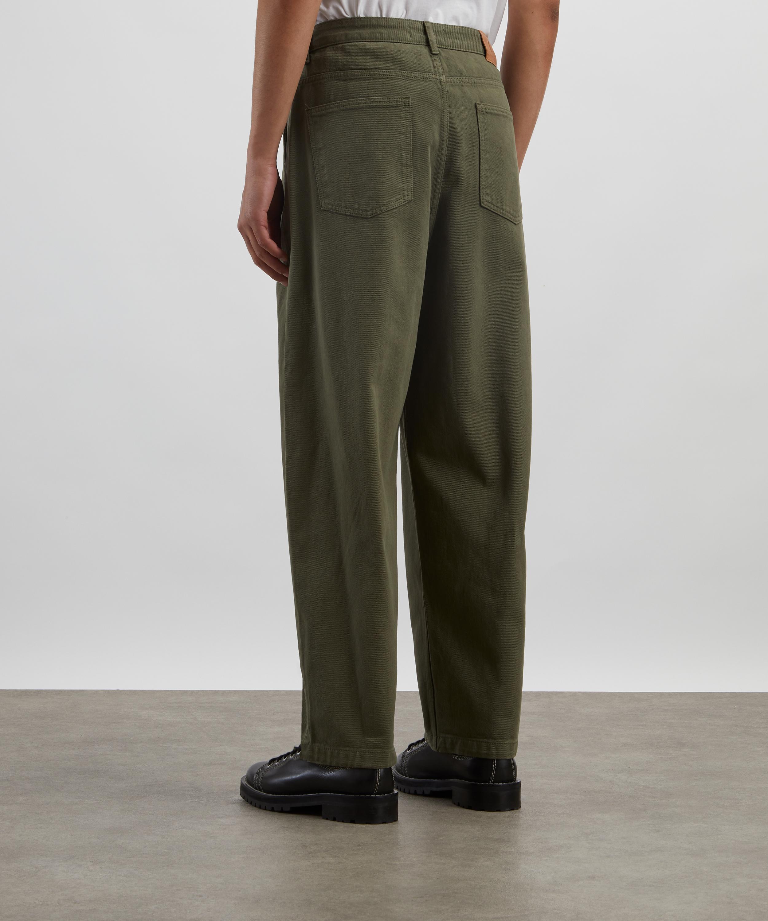 Le17septembre - Khaki One-Tuck Wide Denim Jeans image number 3