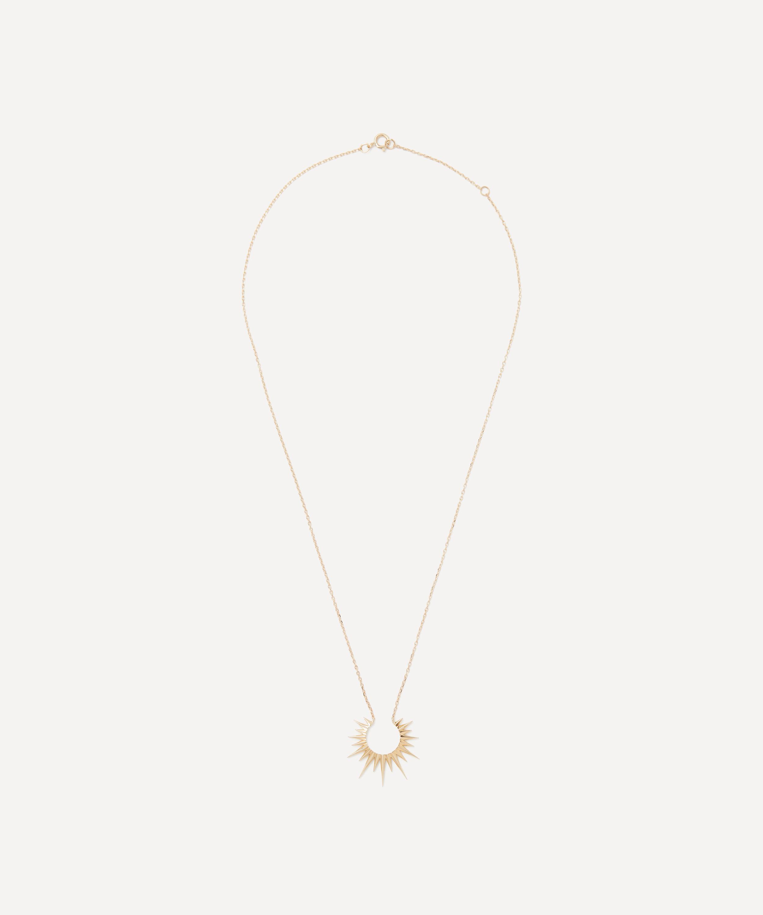 Celine Daoust - 14ct Gold Small Sun Pendant Necklace image number 1