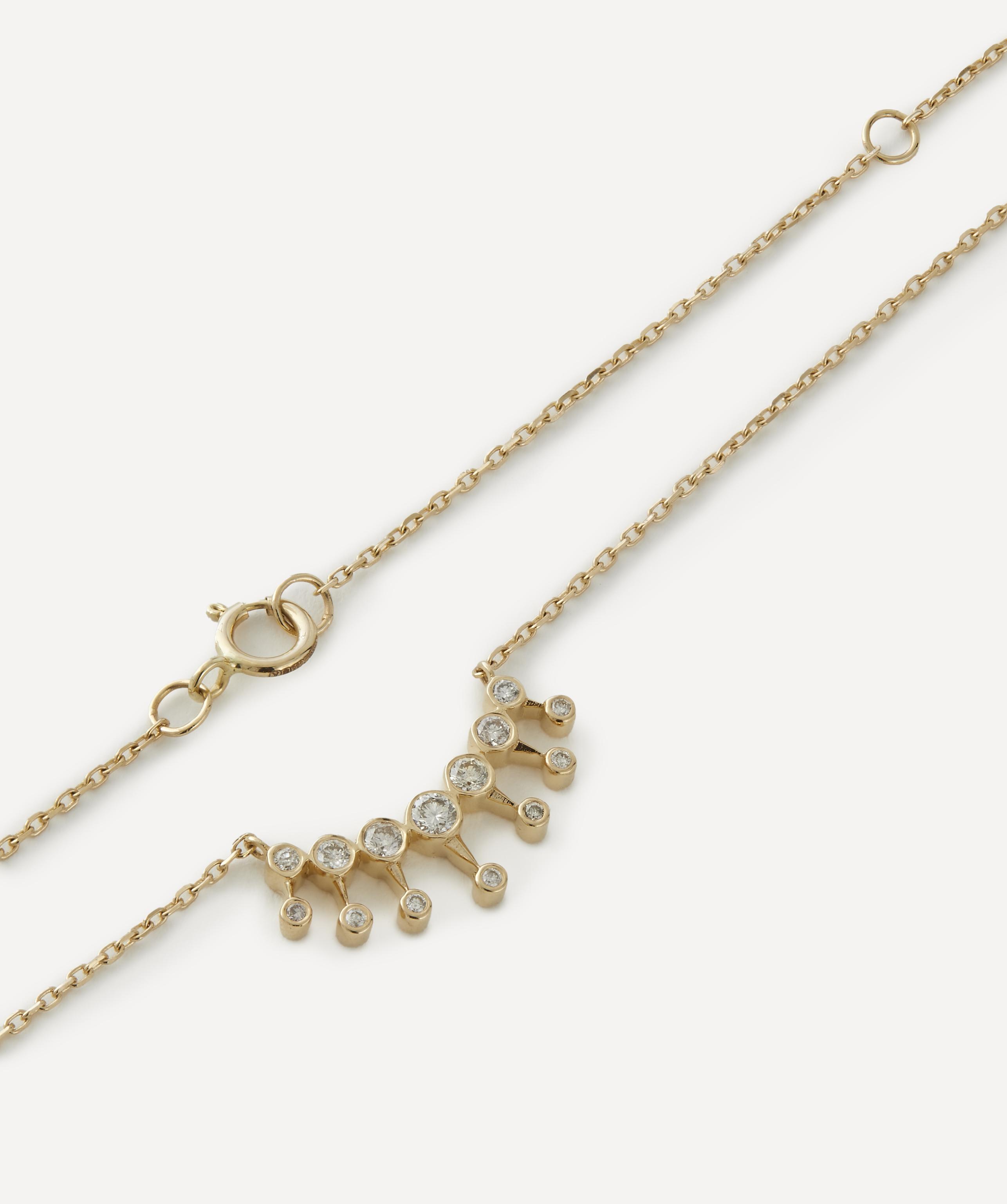 Celine Daoust - 14ct Gold Constellation Diamond Big Crown Pendant Necklace image number 2