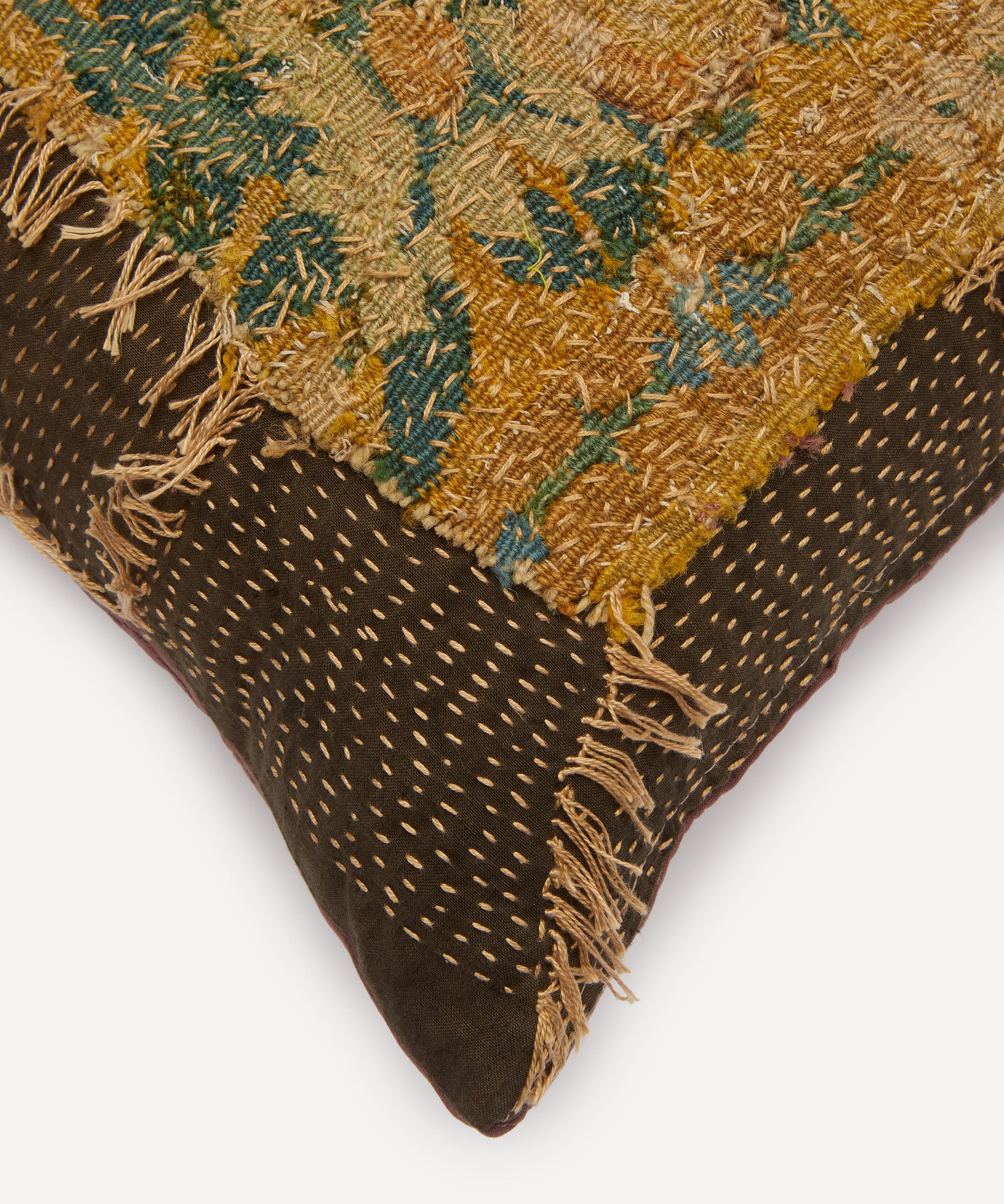 By Walid - Antique Floral Textile Cushion 1286 image number 2