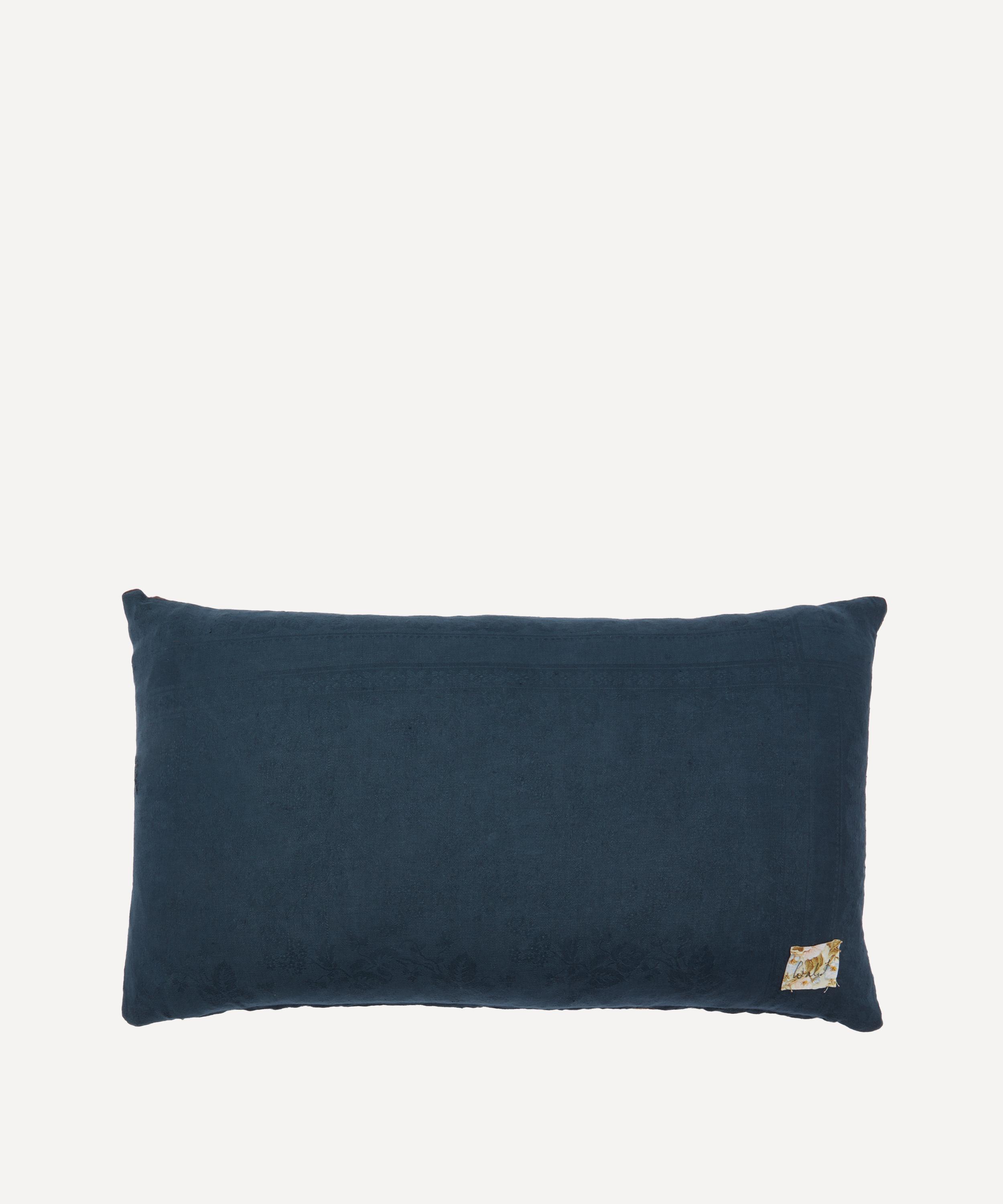 By Walid - Antique Floral Textile Cushion 1269 image number 1