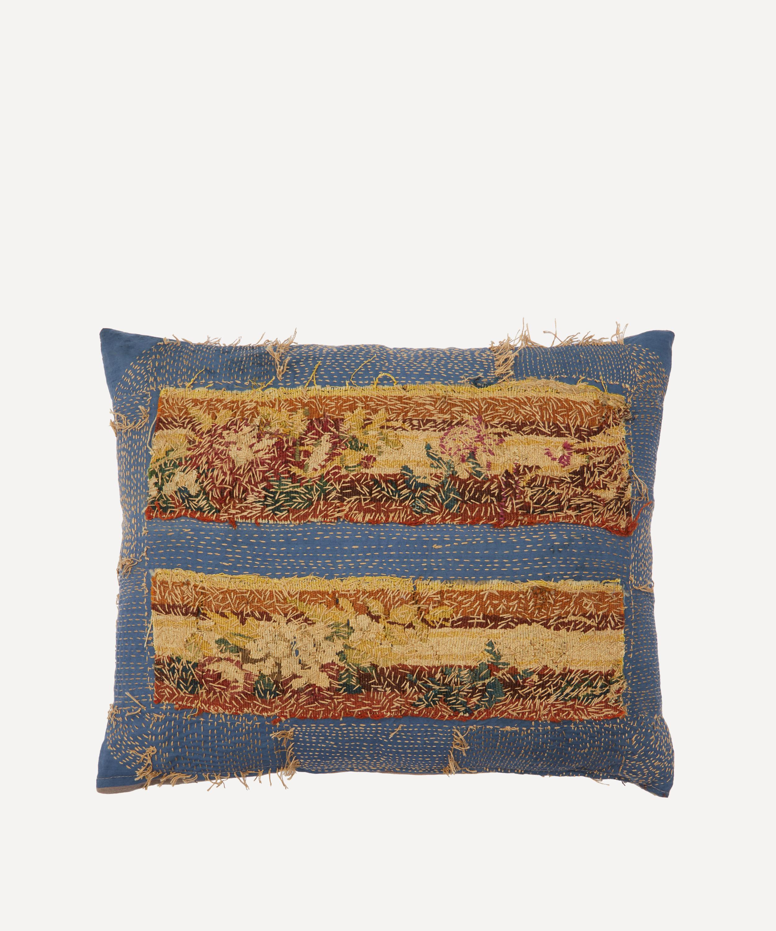 By Walid - Antique Floral Textile Cushion 1271