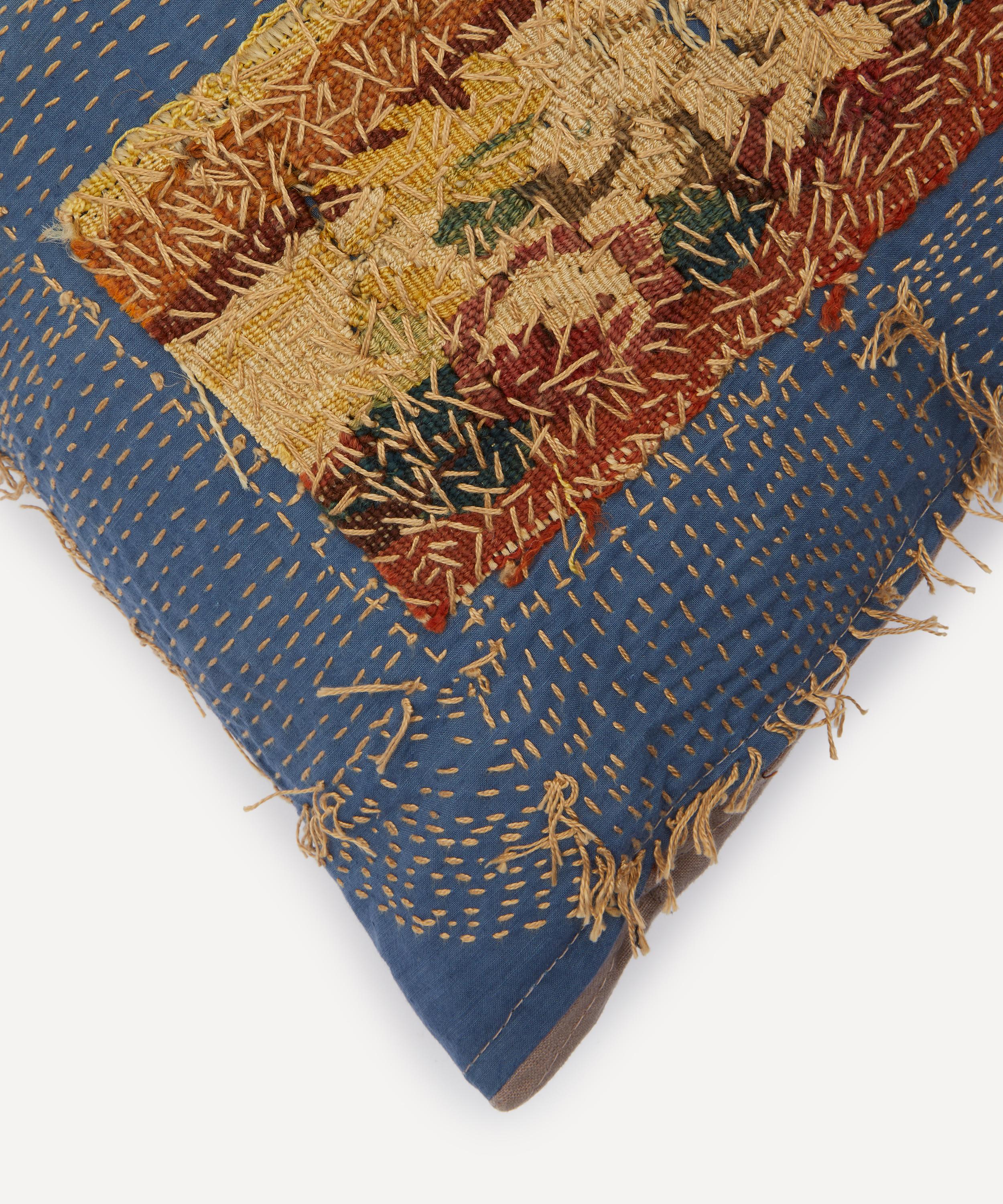 By Walid - Antique Floral Textile Cushion 1271 image number 2