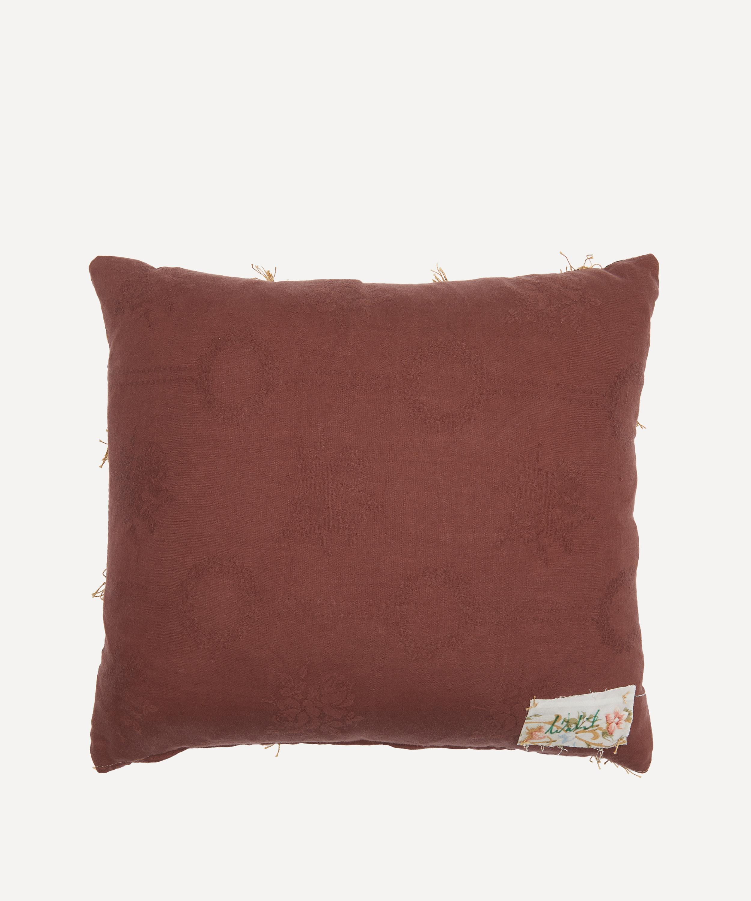 By Walid - Antique Floral Textile Cushion 1272 image number 1