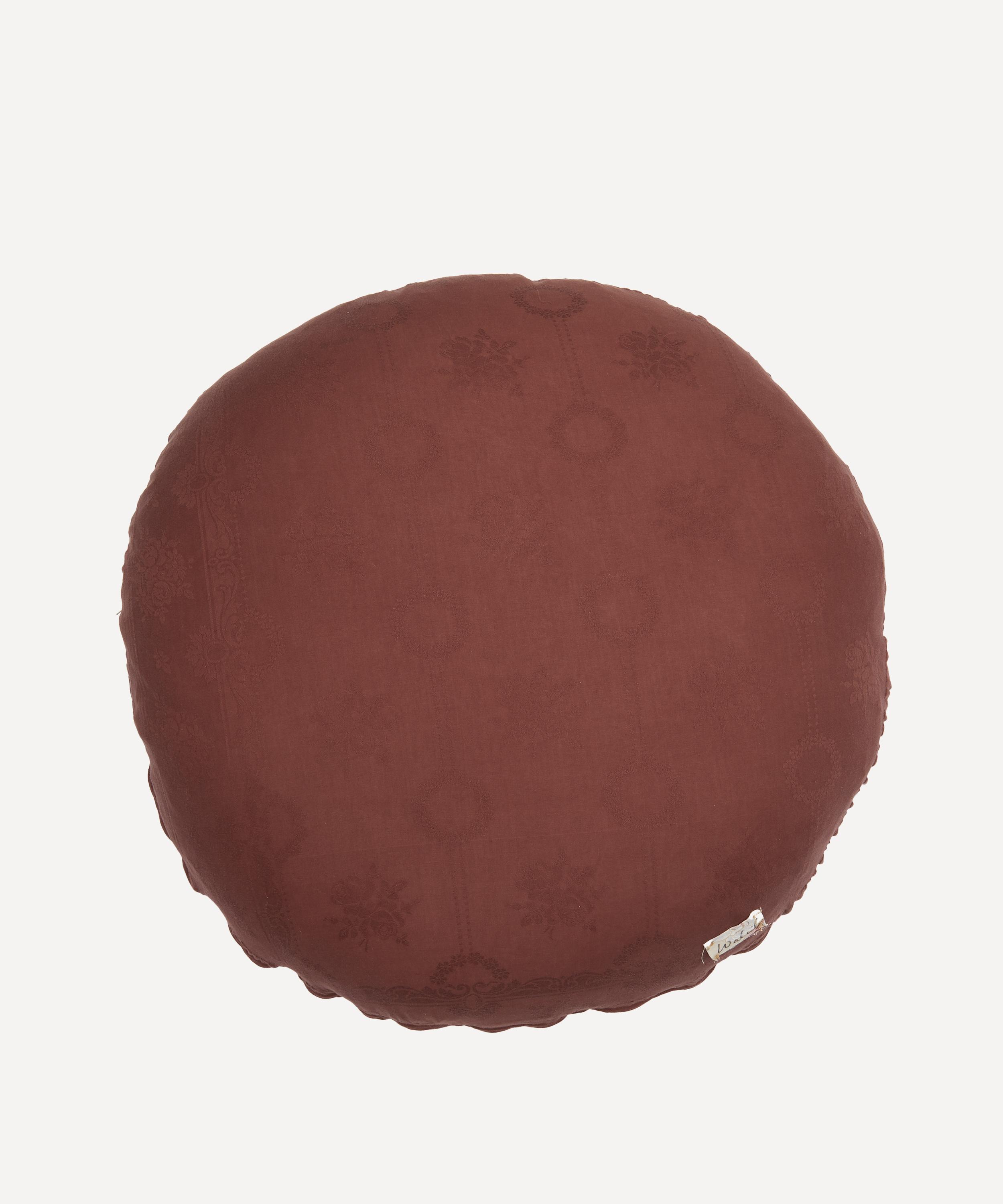 By Walid - Antique Floral Textile Cushion 1297 image number 1