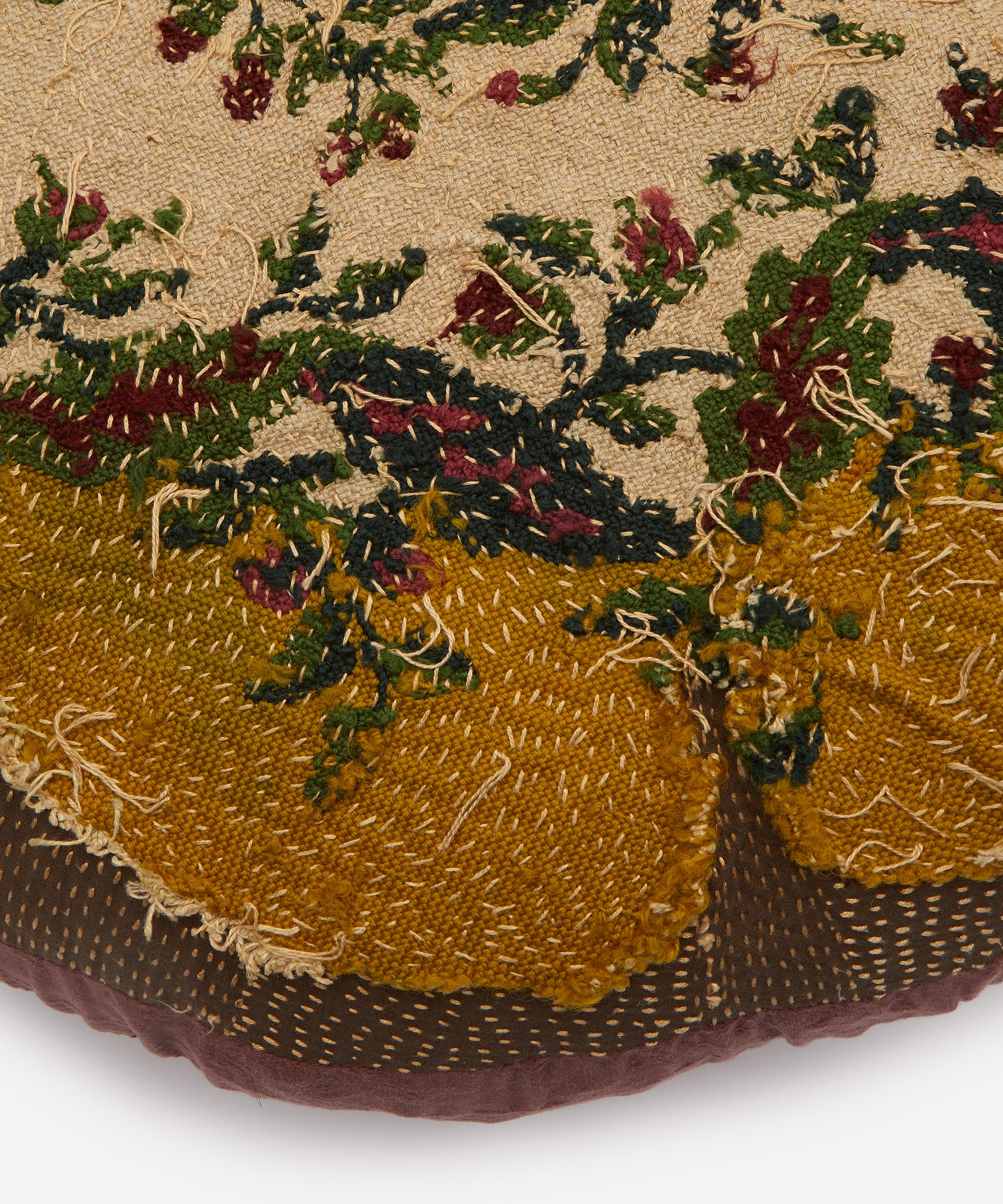 By Walid - Antique Floral Textile Cushion 1297 image number 2