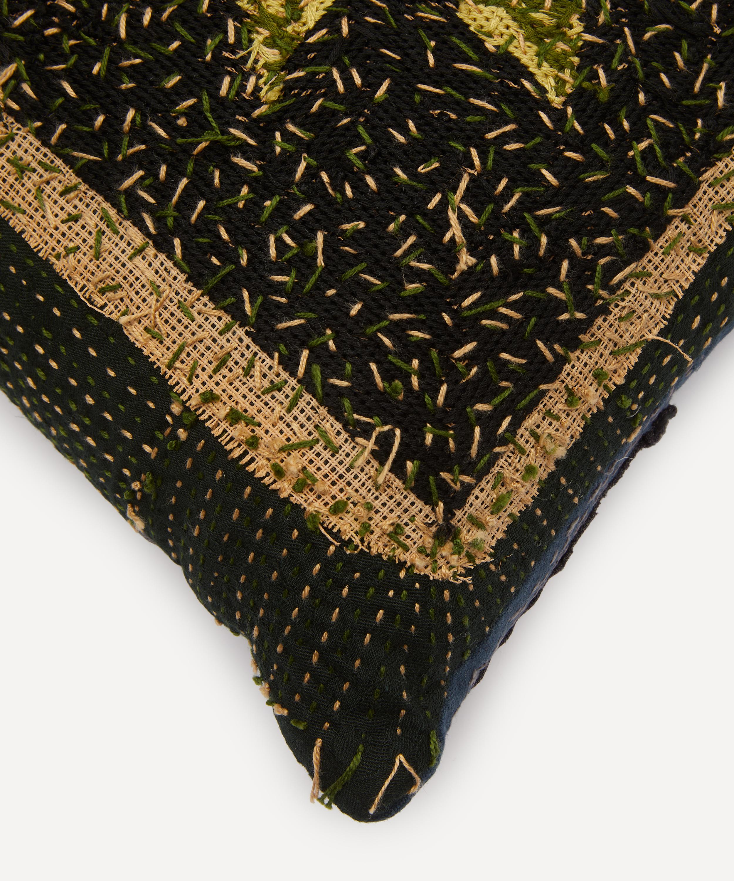 By Walid - Antique Floral Textile Cushion 1311 image number 2