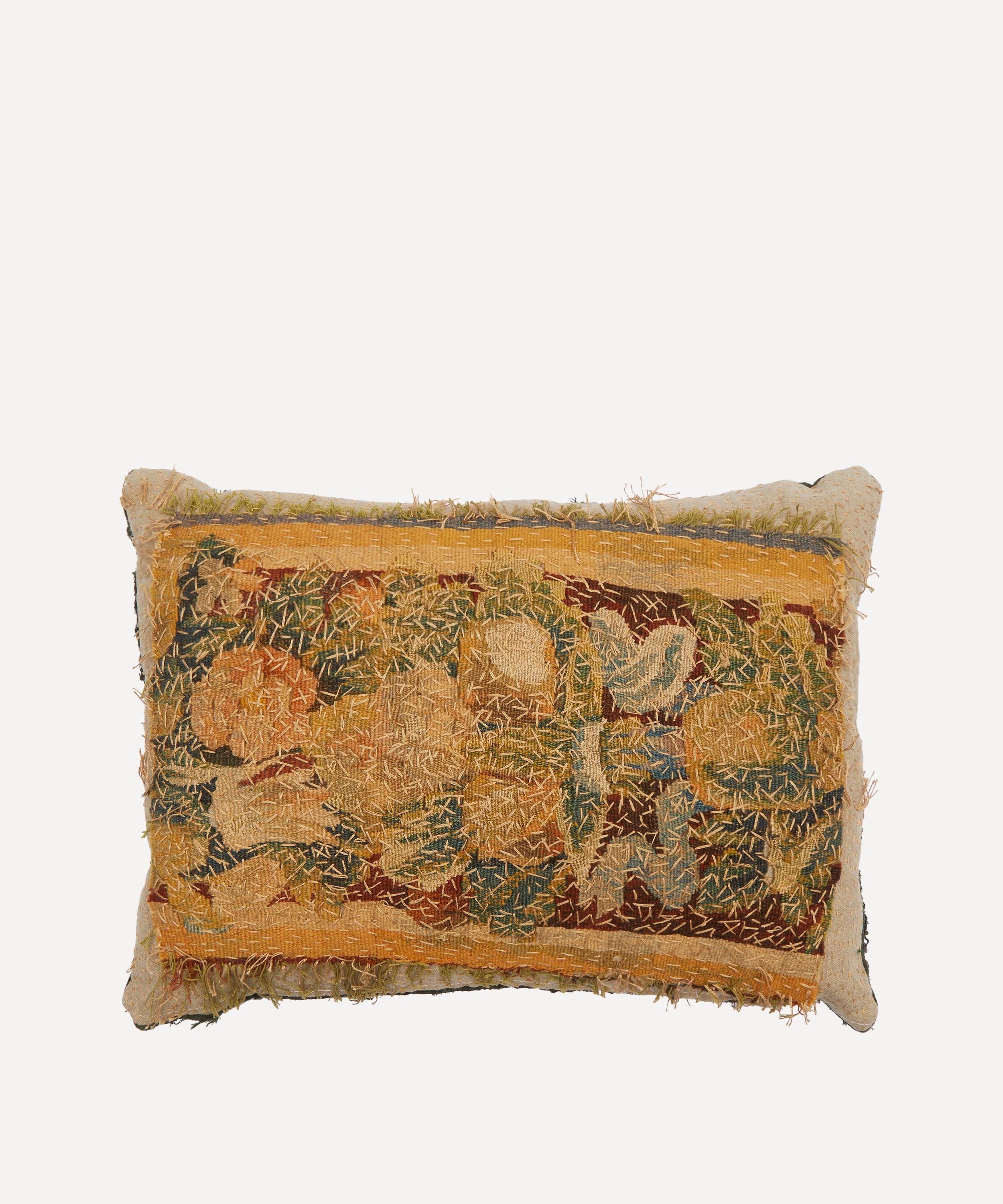 By Walid - Antique Floral Textile Cushion 1281