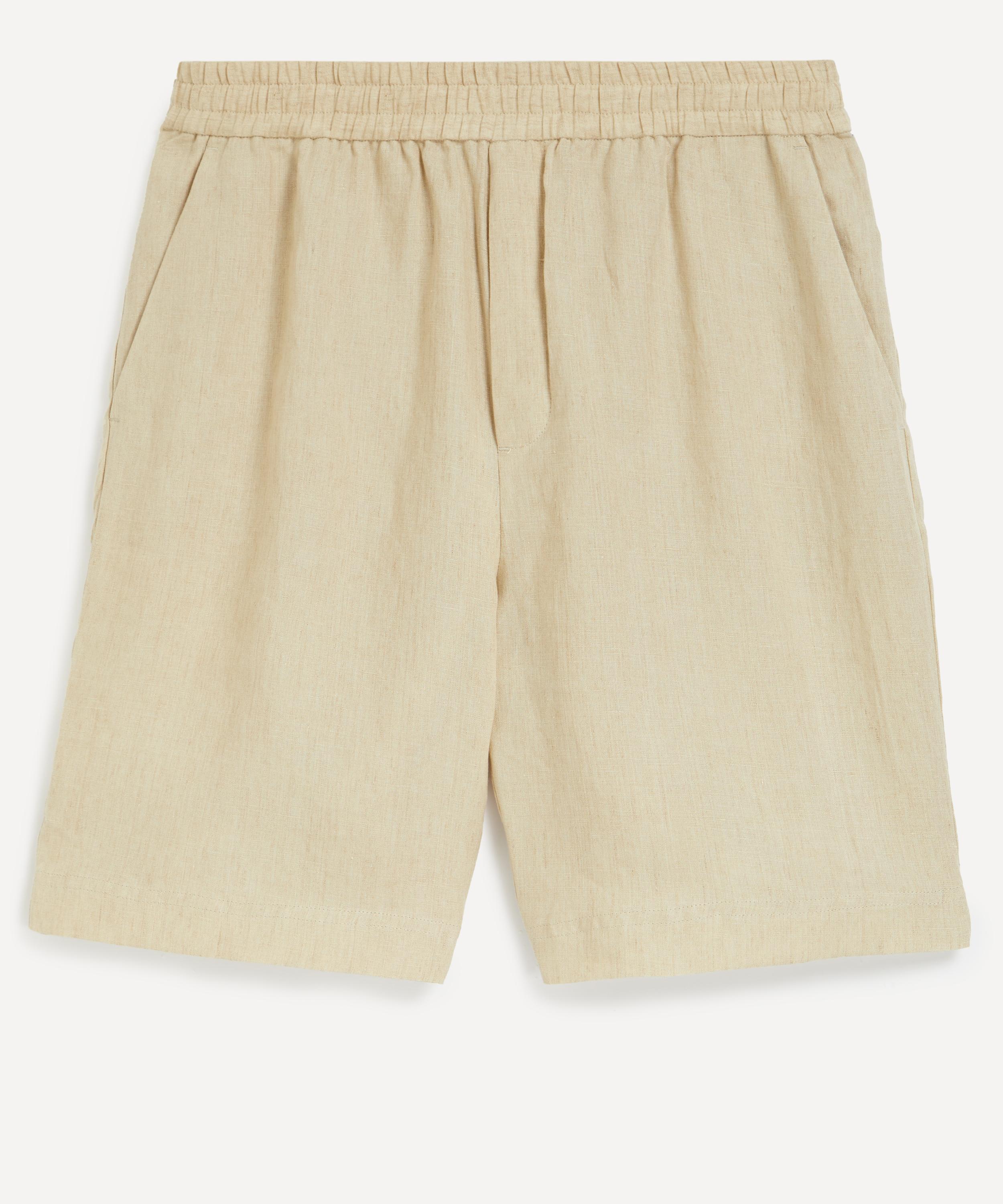 Sunspel - Light Sand Cotton-Linen Drawstring Shorts