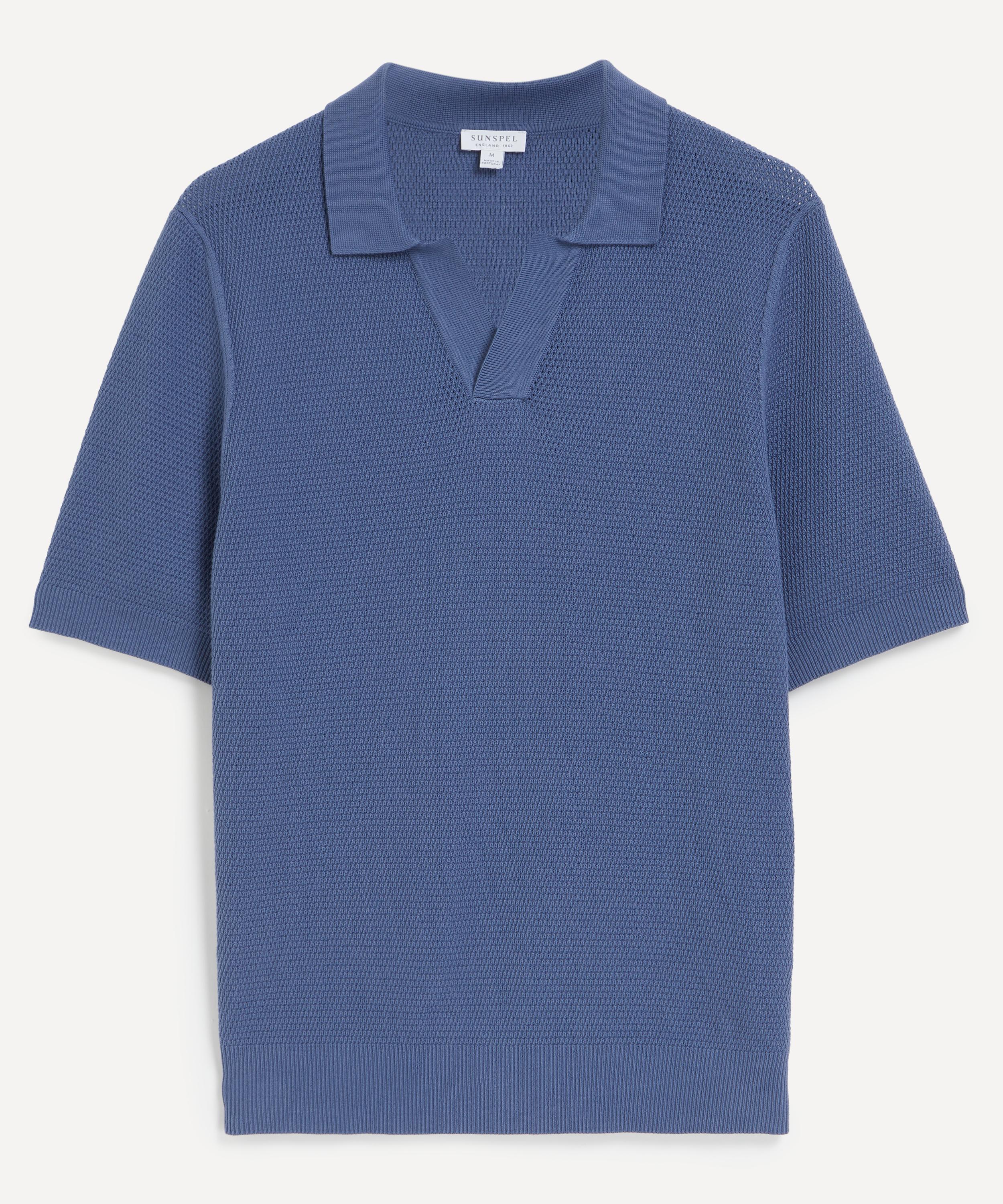 Sunspel - Compact Mesh Knit Polo Shirt image number 0