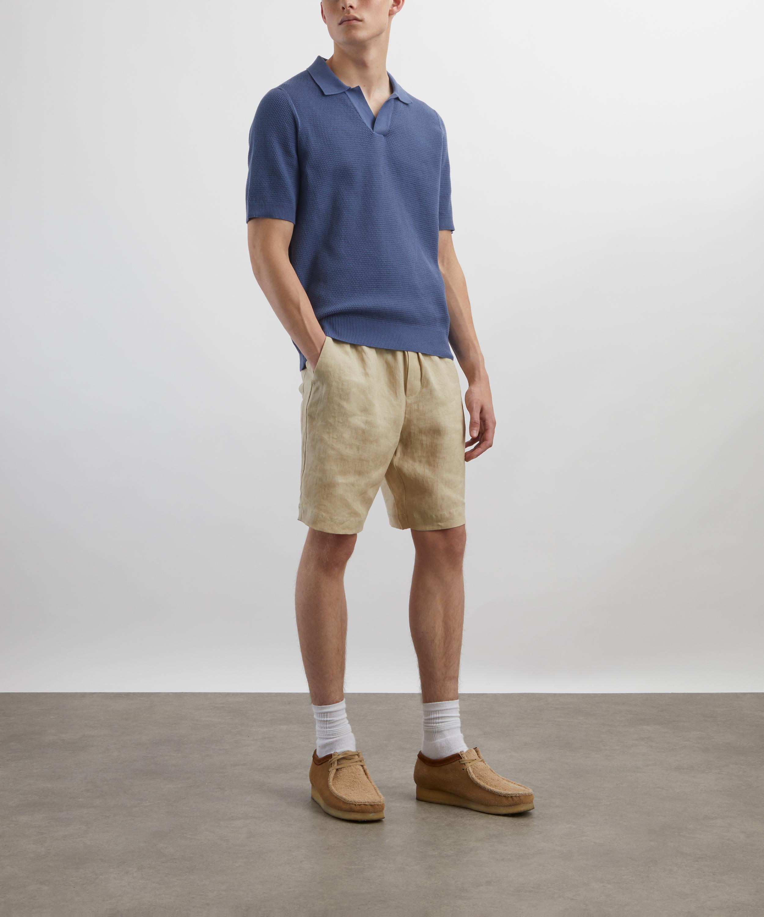 Sunspel - Compact Mesh Knit Polo Shirt image number 1