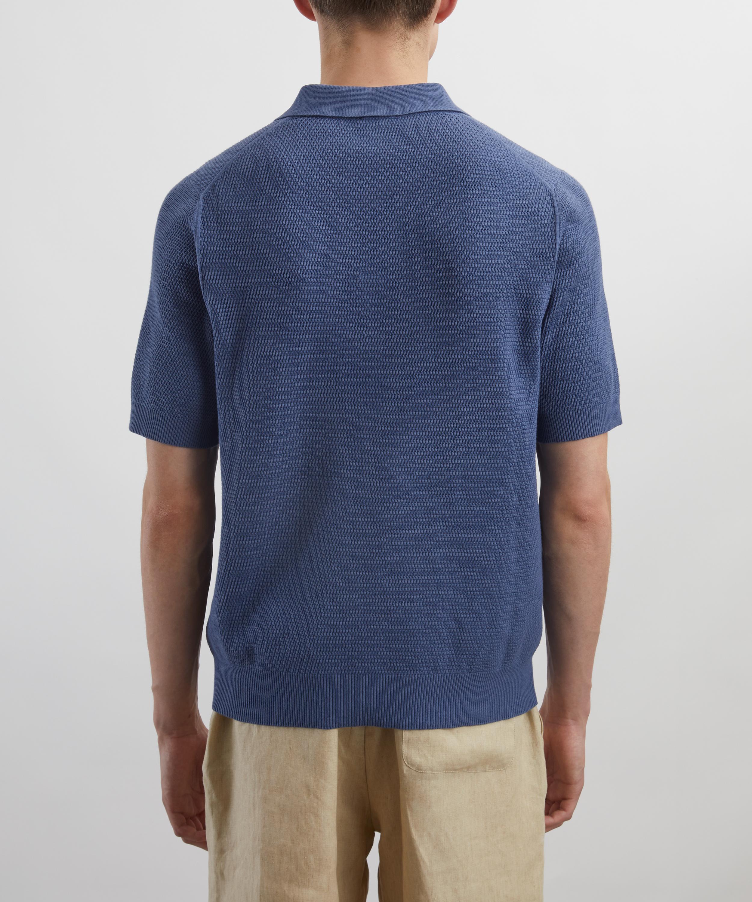 Sunspel - Compact Mesh Knit Polo Shirt image number 3