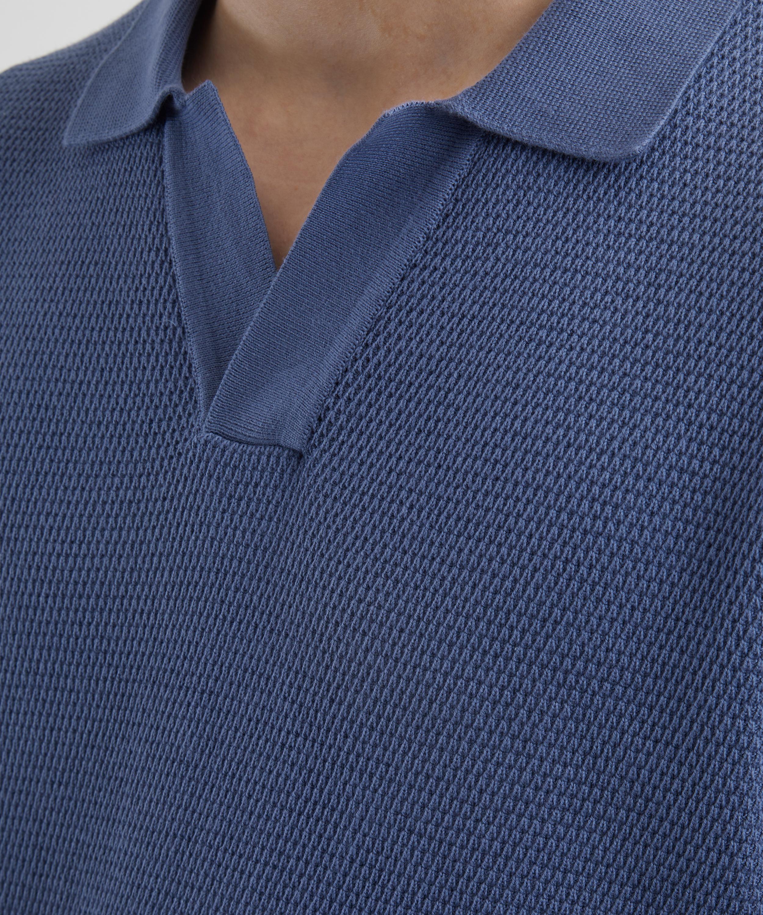 Sunspel - Compact Mesh Knit Polo Shirt image number 4