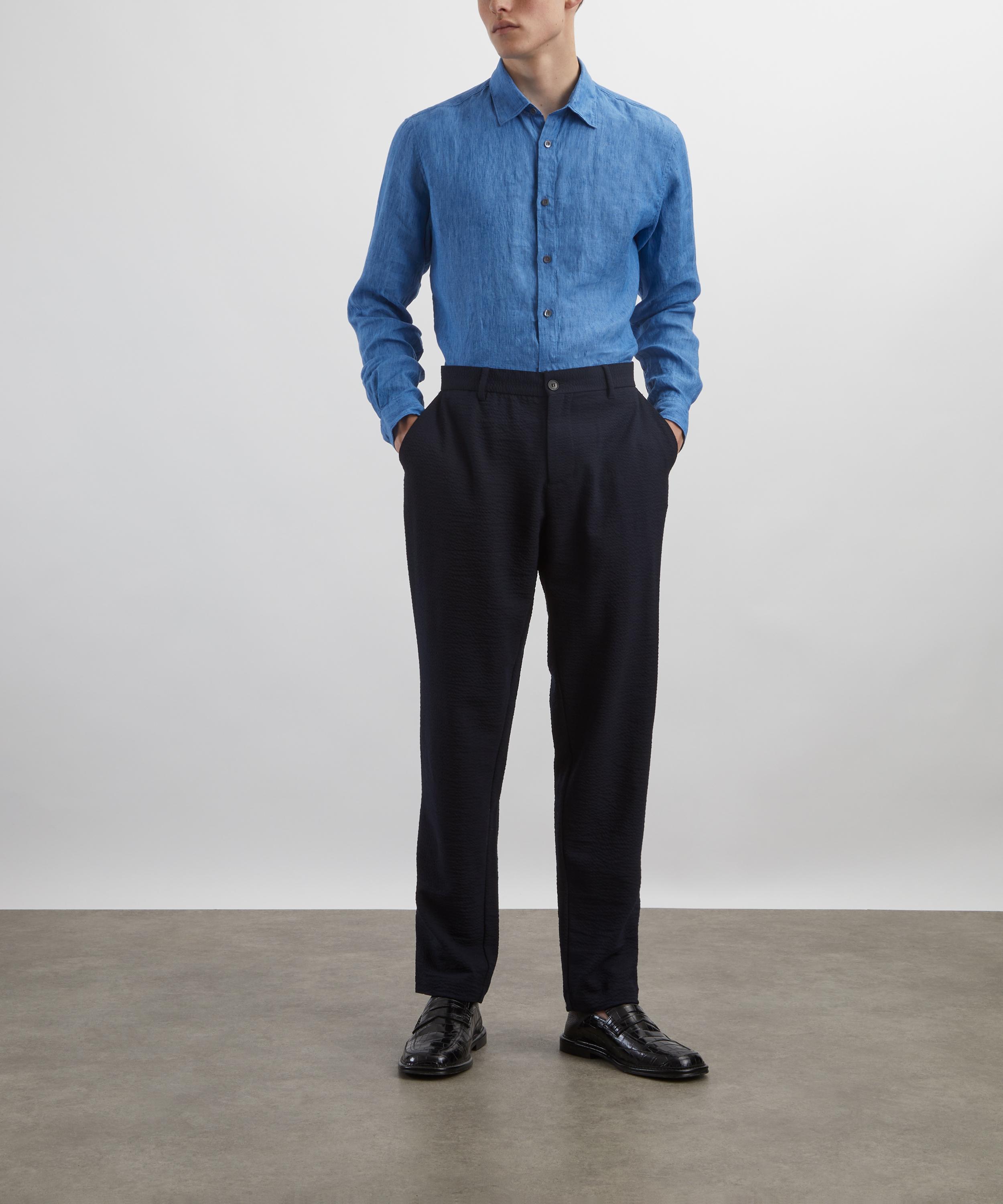 Sunspel - Cool Blue Linen Shirt image number 1