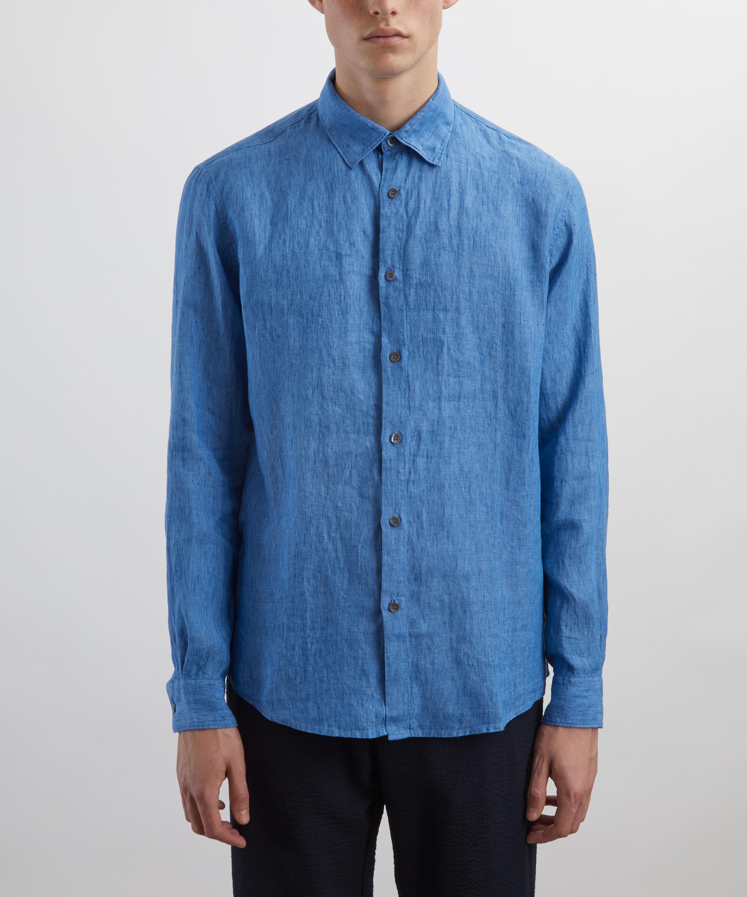 Sunspel - Cool Blue Linen Shirt image number 2
