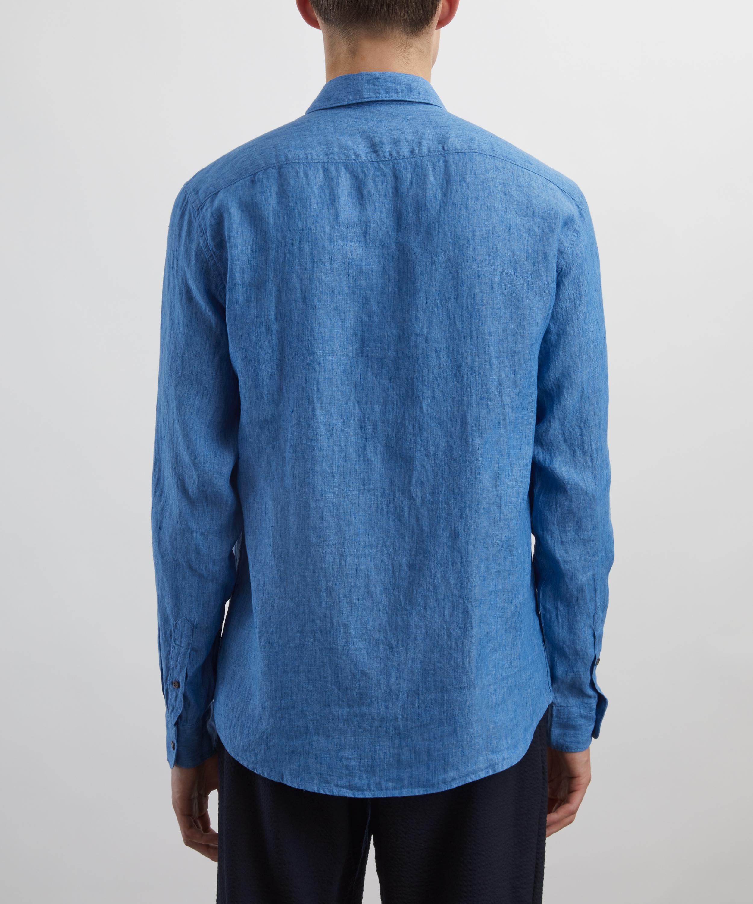 Sunspel - Cool Blue Linen Shirt image number 3