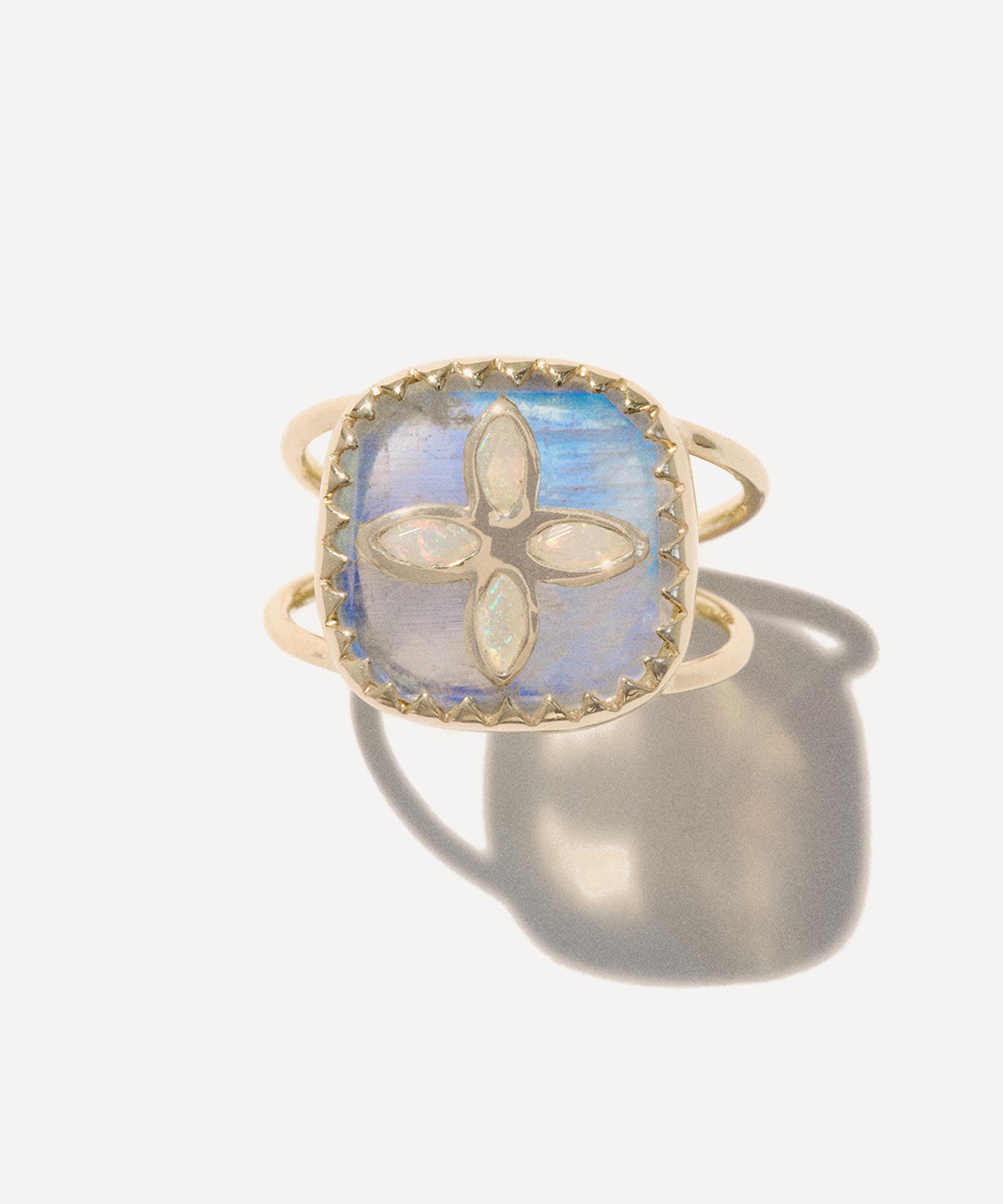 Pascale Monvoisin - 9ct Gold Bowie N°2 Moonstone Ring image number 0
