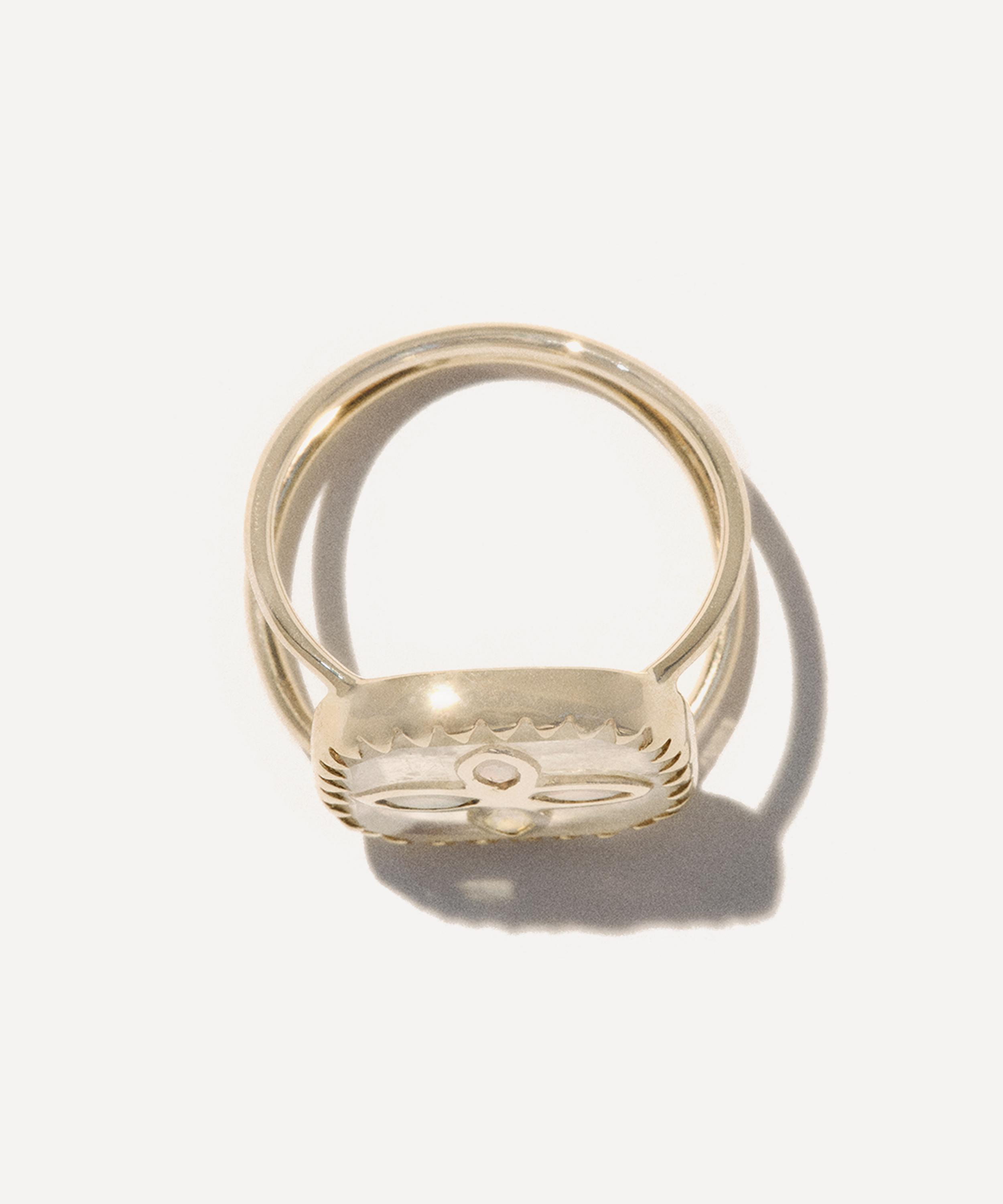Pascale Monvoisin - 9ct Gold Bowie N°2 Moonstone Ring image number 1