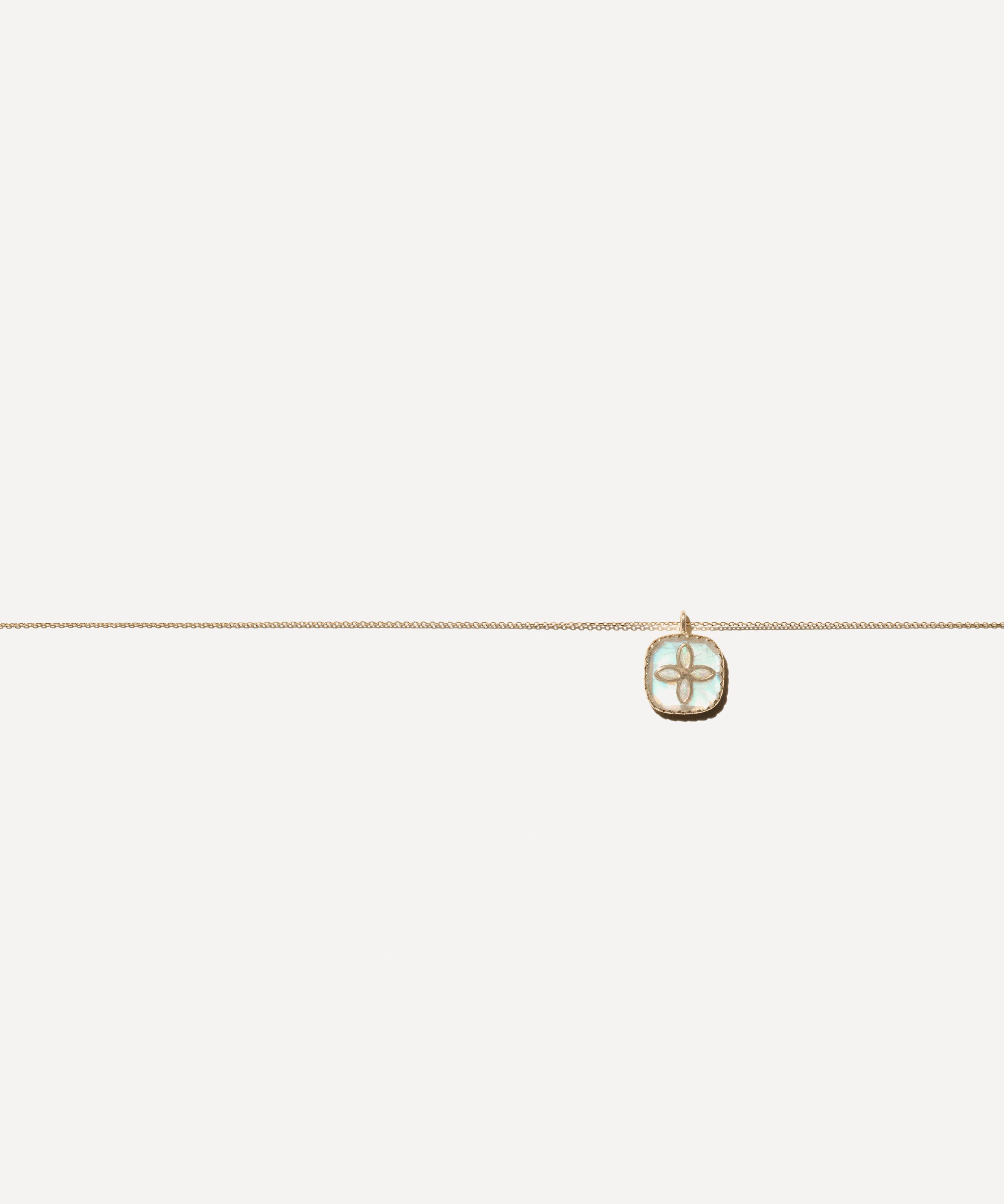Pascale Monvoisin - 9ct Gold Bowie Moonstone Pendant Necklace image number 1
