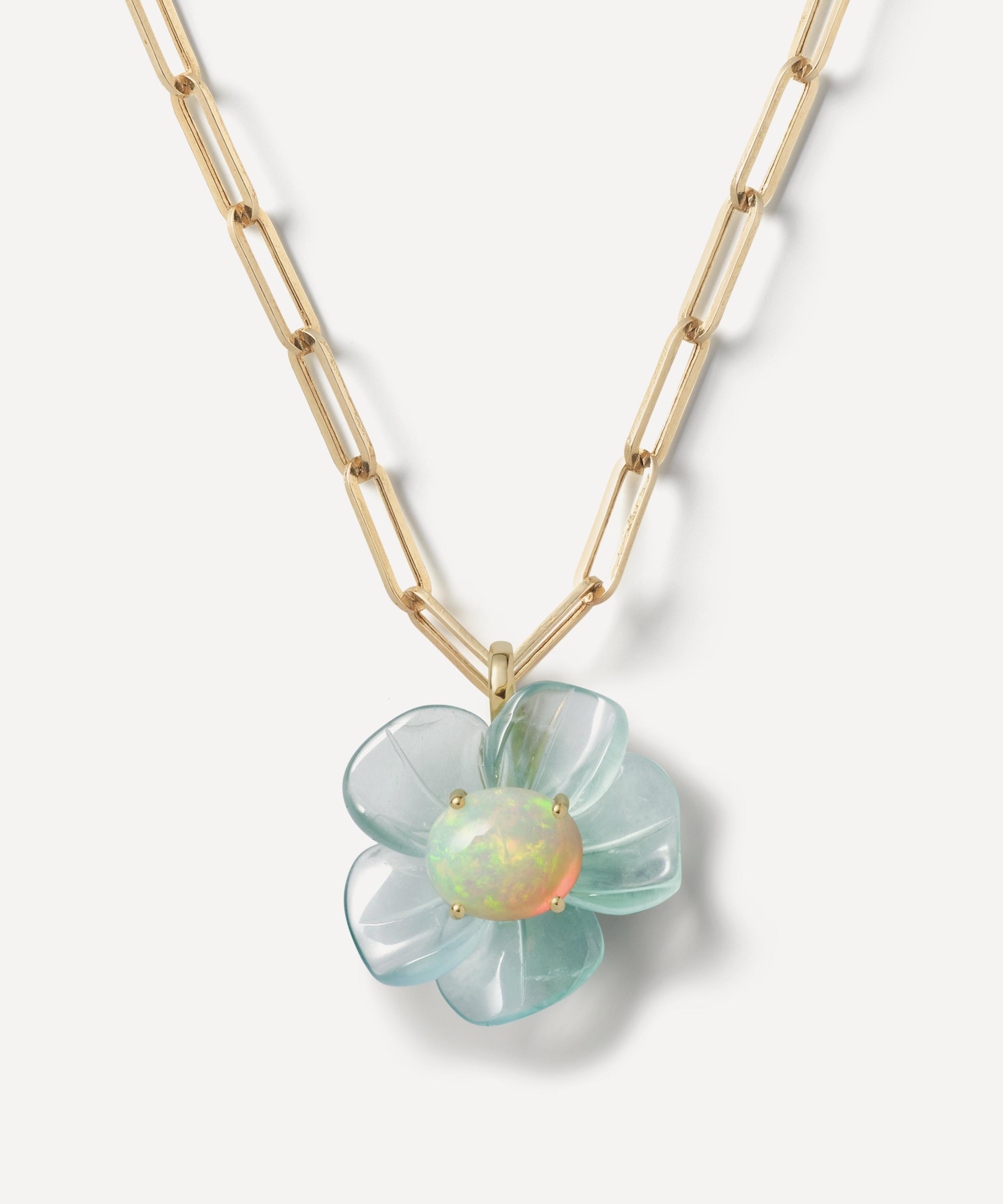 Sophie Joanne - 14ct Gold Big Island Flower Pendant image number 0