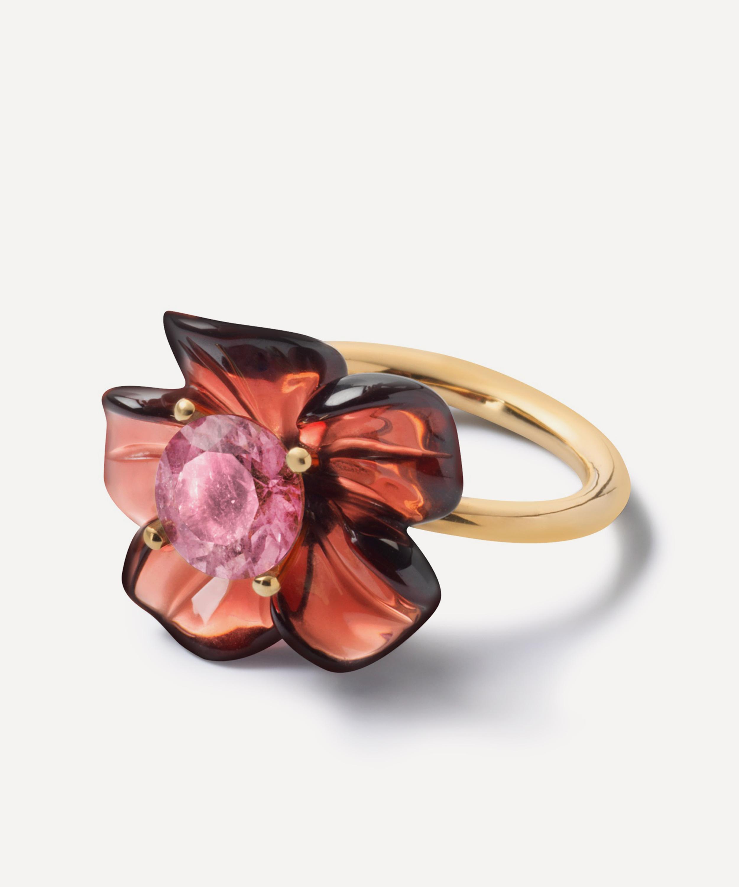 Sophie Joanne - 14ct Gold Big Island Flower Ring image number 0