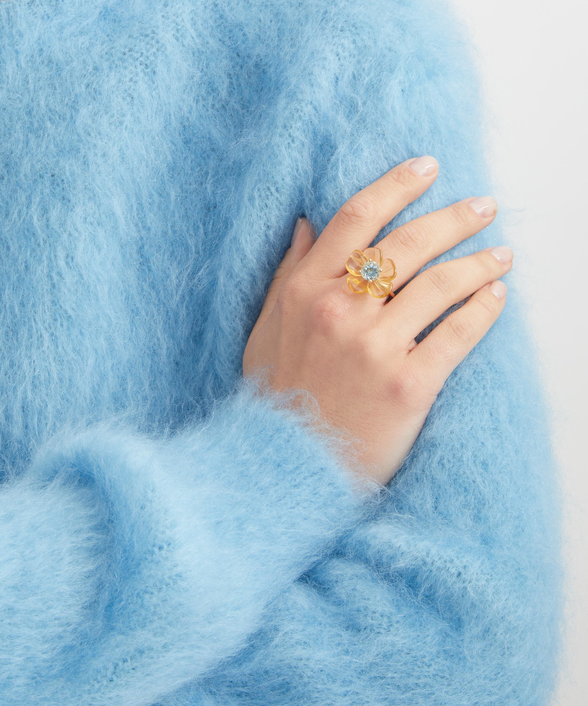 Sophie Joanne - 14ct Gold Big Island Flower Ring image number 1