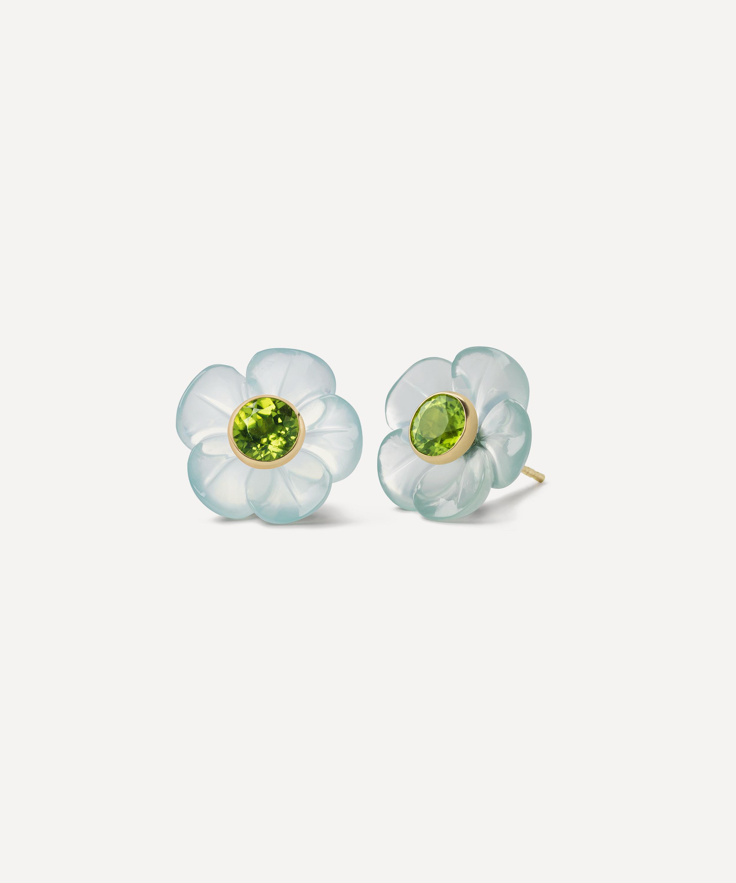 Sophie Joanne - 14ct Gold Island Flower Stud Earrings image number 0