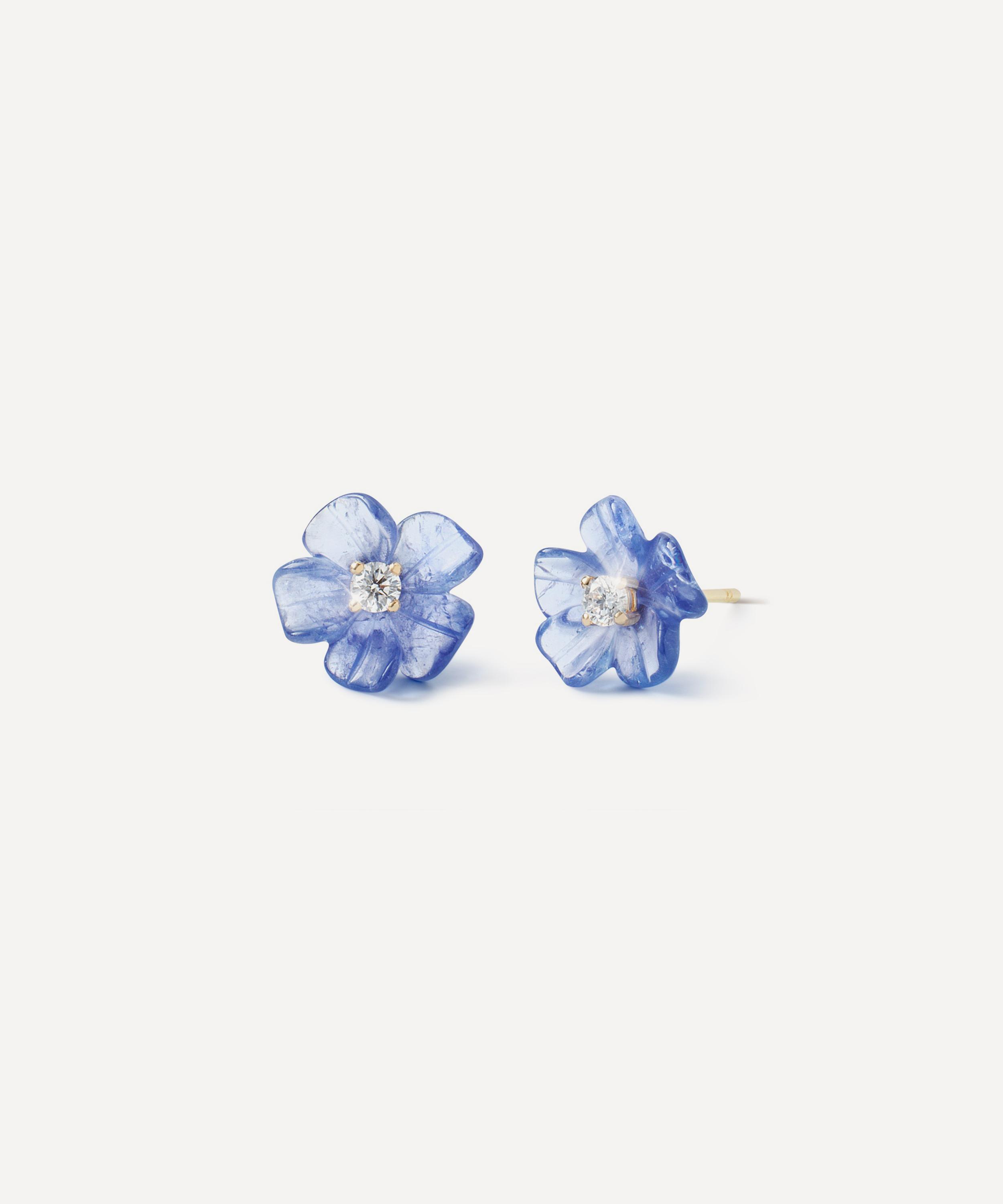 Sophie Joanne - 14ct Gold Island Flower Stud Earrings image number 0