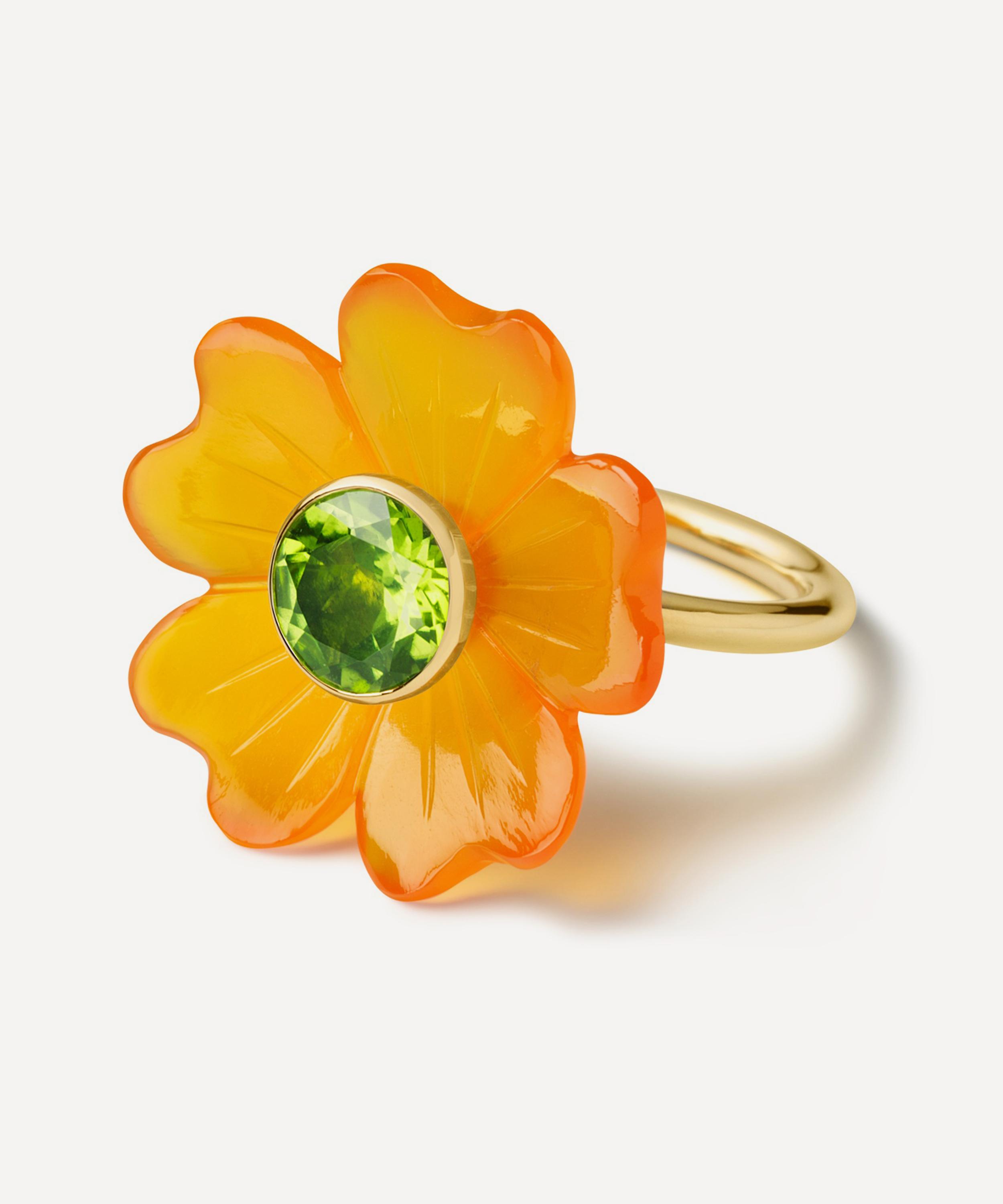Sophie Joanne - 14ct Gold Big Signature Flower Ring image number 0
