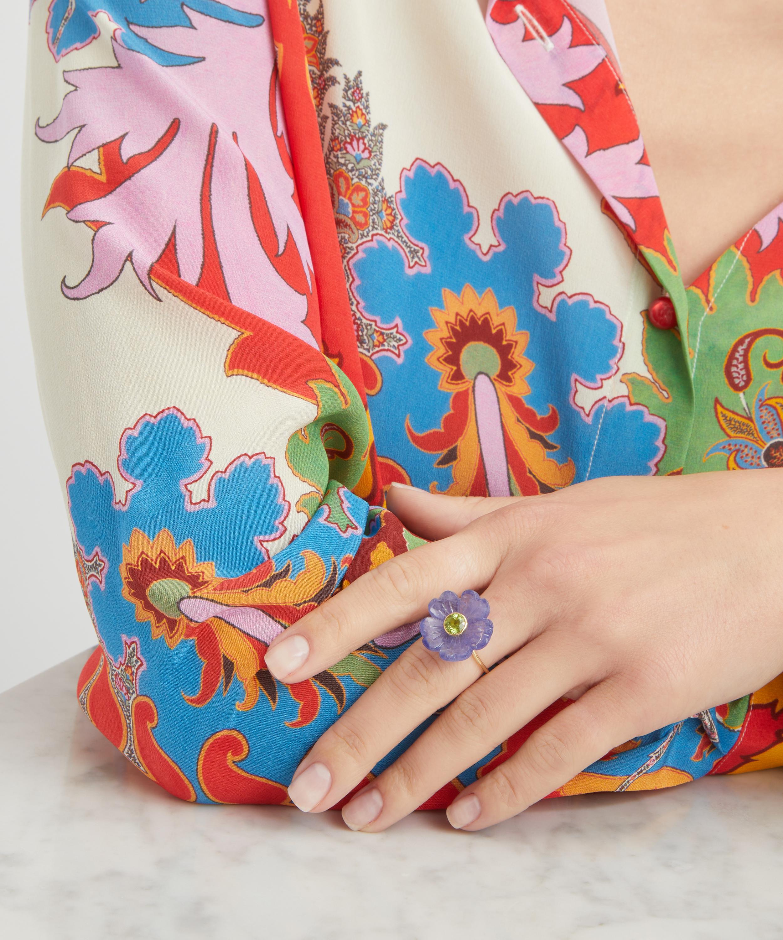 Sophie Joanne - 14ct Gold Small Signature Flower Ring image number 1