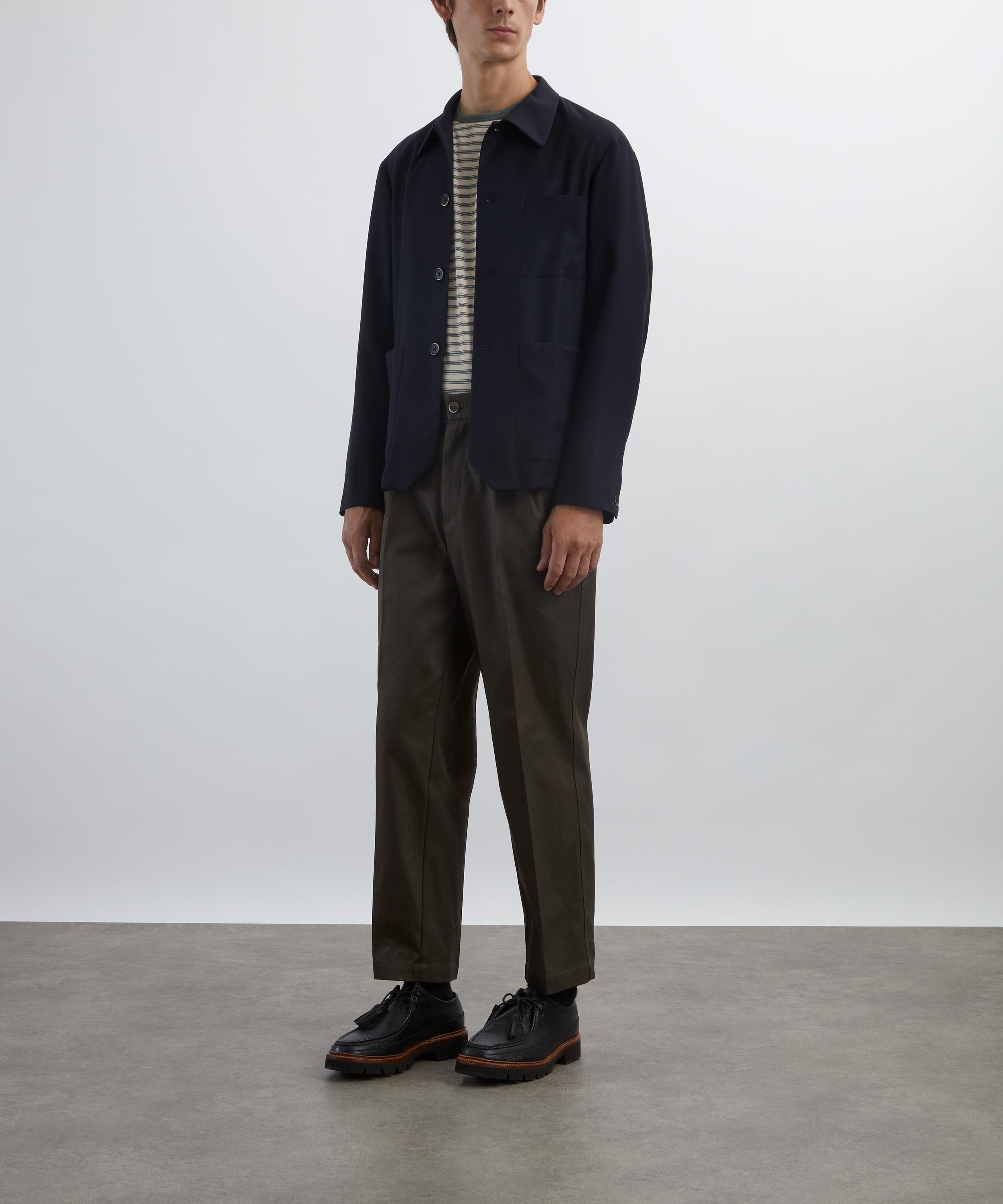 Barena - Navy Cotton Overshirt image number 1