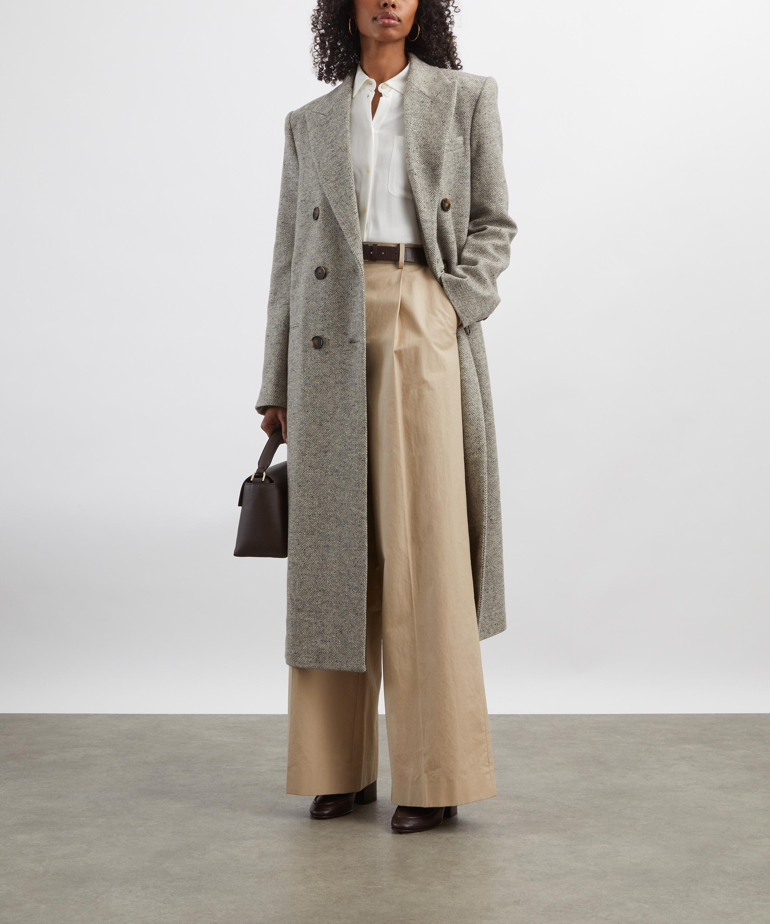 Stella McCartney - Double-Breasted Long Tweed Coat image number 1
