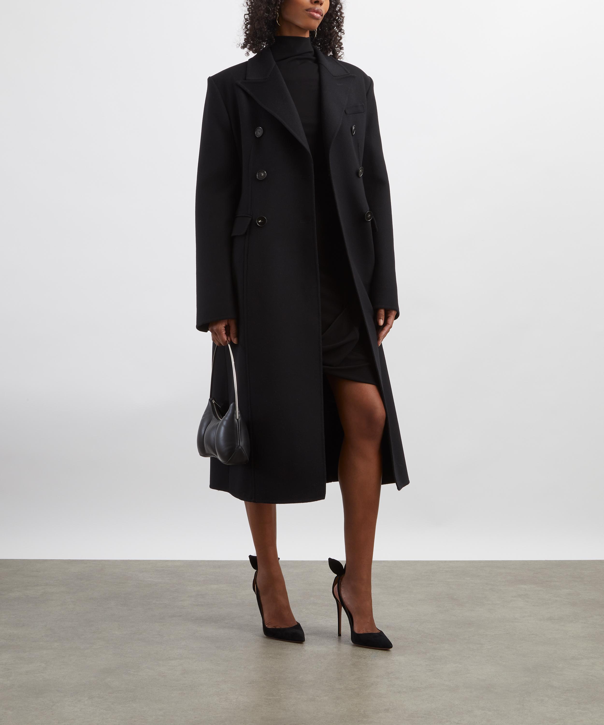 Stella McCartney - Black Double-Breasted Wool Coat image number 1