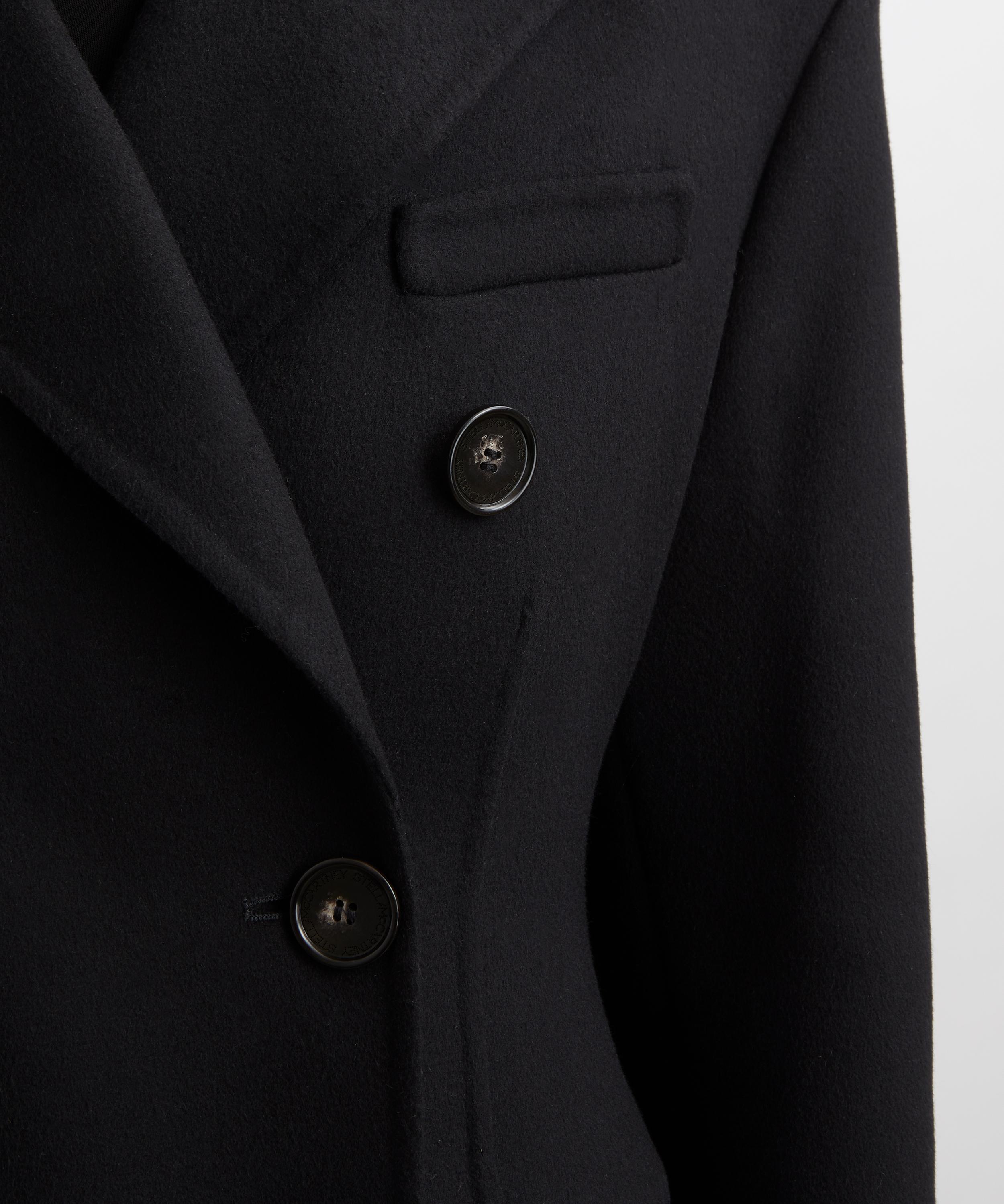 Stella McCartney - Black Double-Breasted Wool Coat image number 4