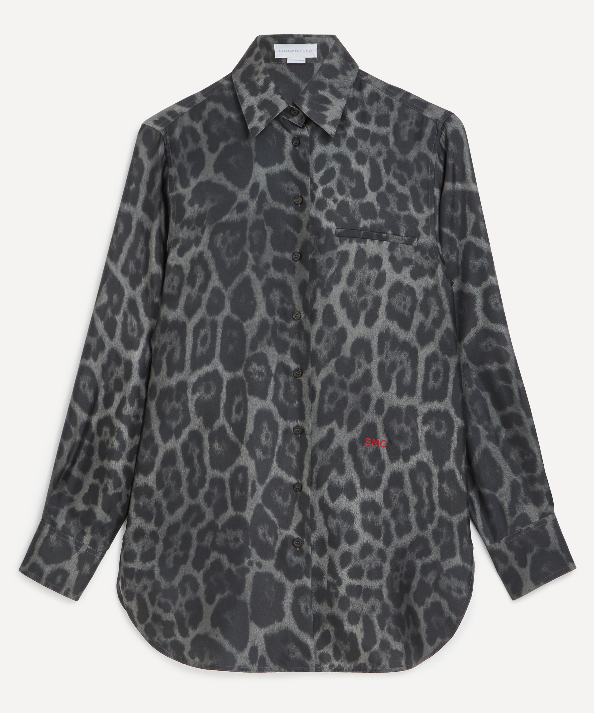 Stella McCartney - Ash Grey Oversized Leopard Shirt image number 0