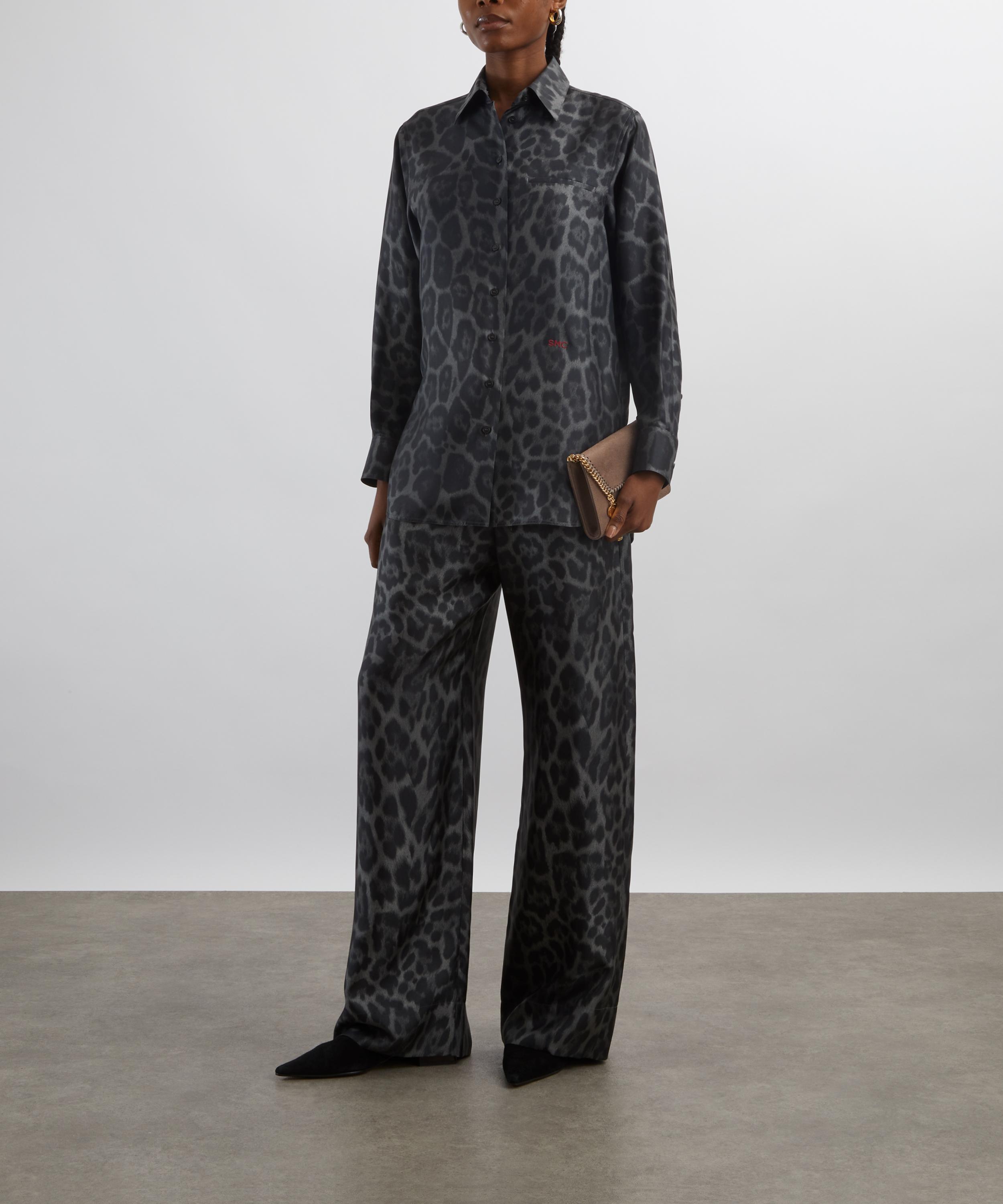 Stella McCartney - Ash Grey Oversized Leopard Shirt image number 1