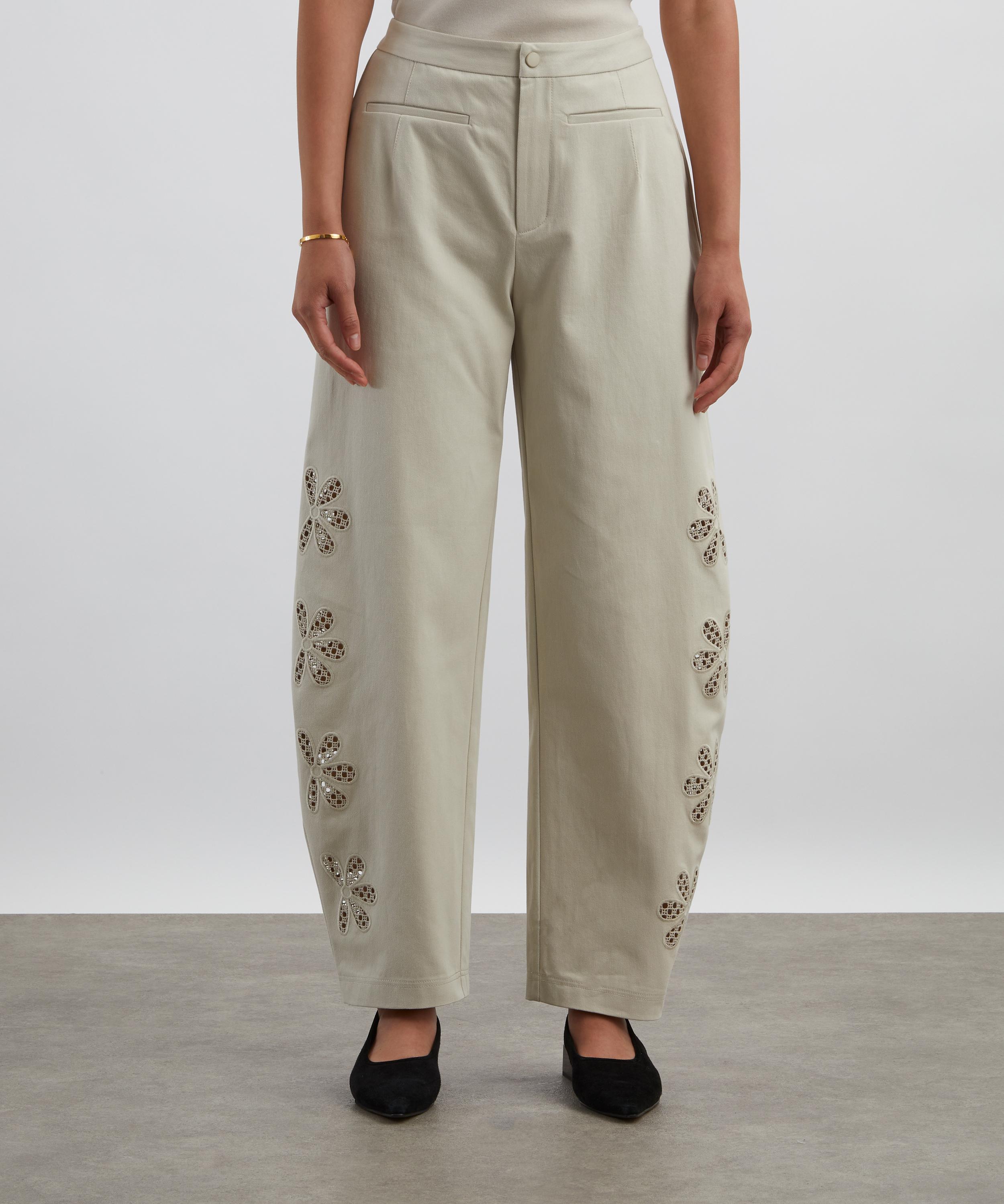 Clea - Romeo Cutwork Embroidered Trousers image number 2