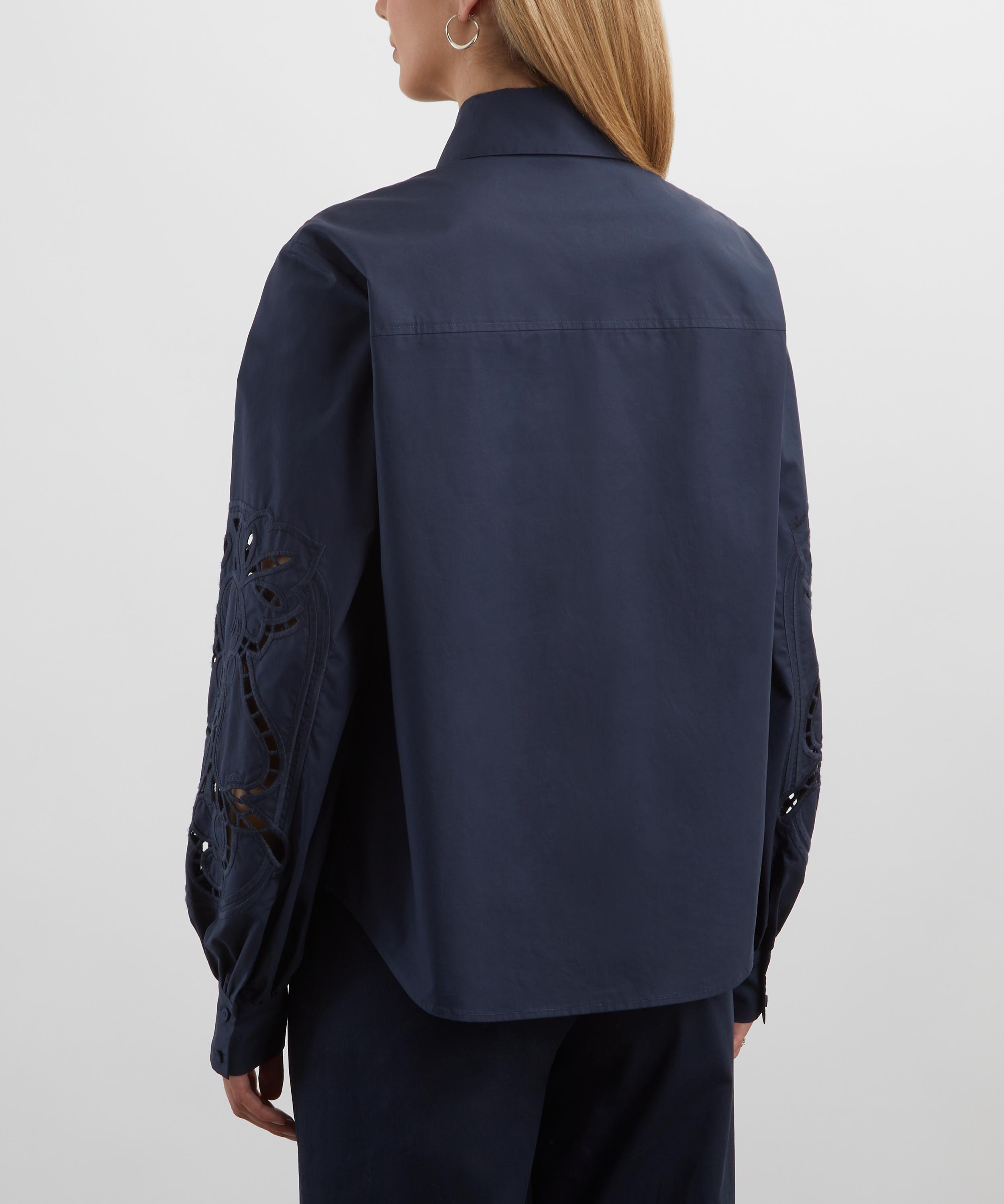 Clea - Lavinia Navy Embroidery Shirt image number 3