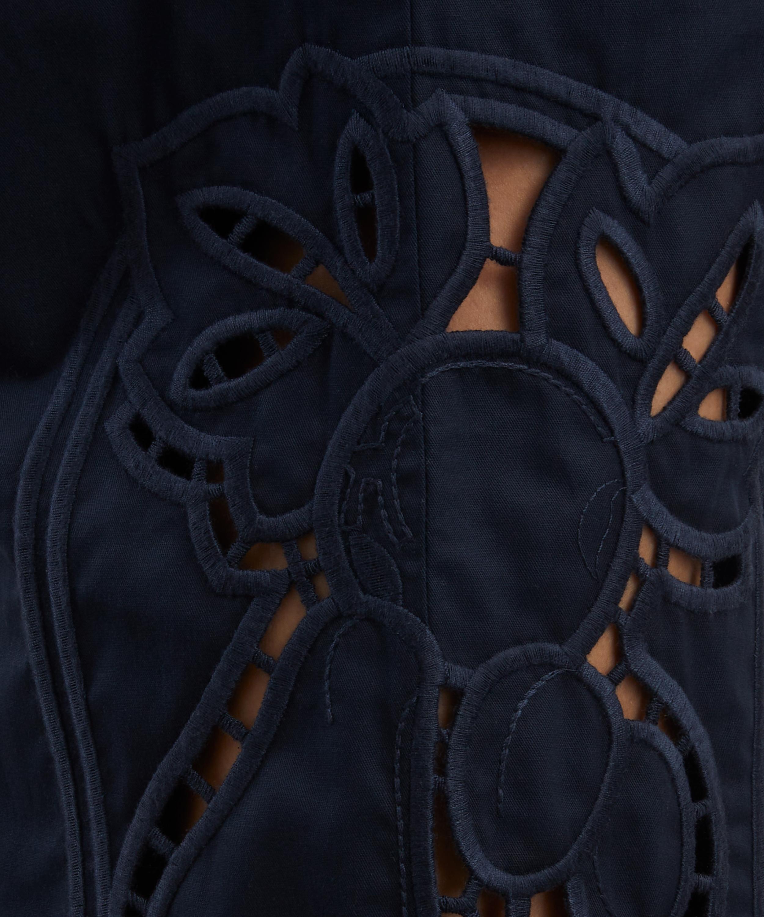 Clea - Roma Navy Embroidery Trousers image number 4