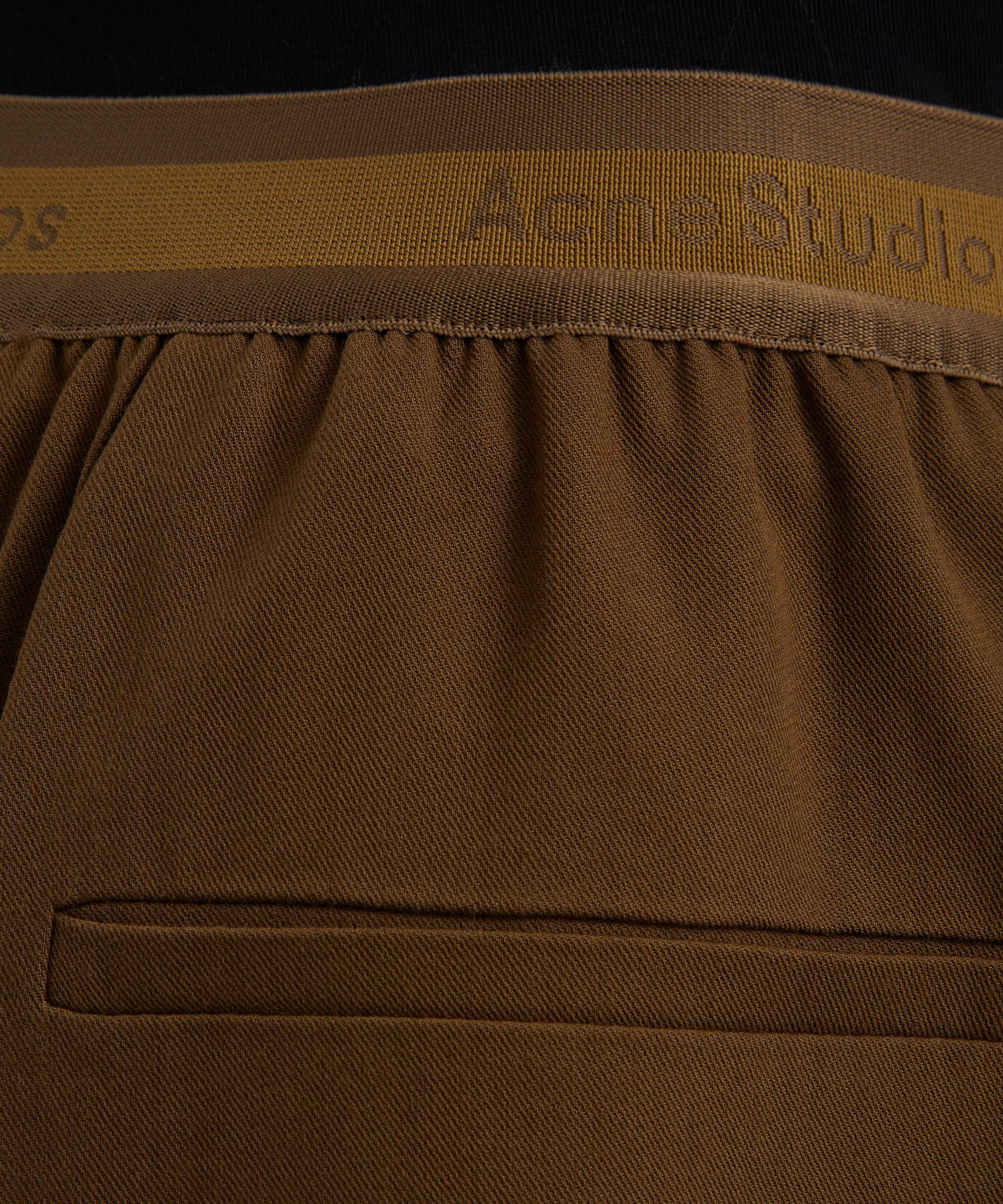 Acne Studios - Brown Loose-Fit Logo Trousers image number 4