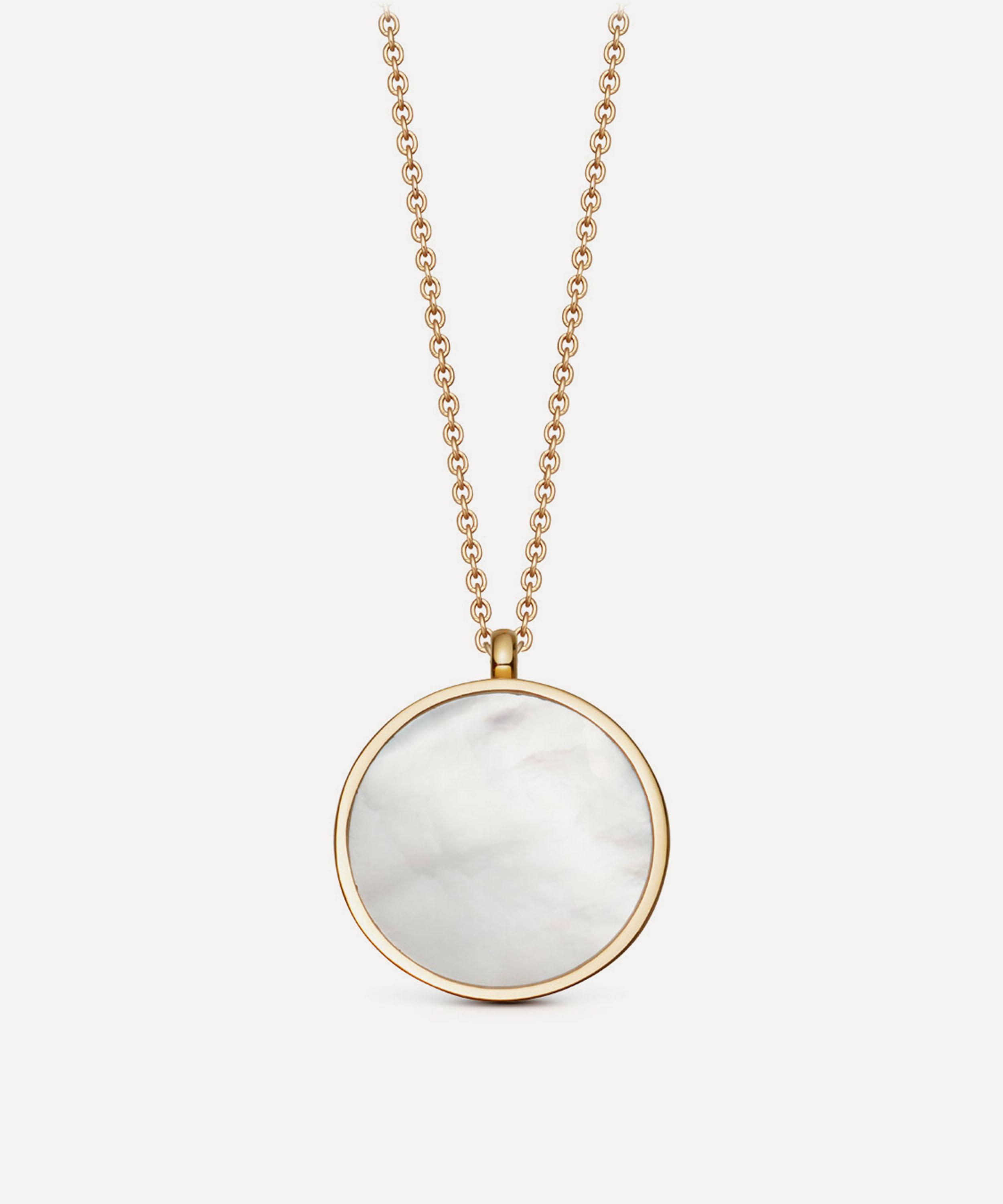 Astley Clarke - 18ct Gold-Plated Vermeil Silver Stilla Mother of Pearl Locket Necklace