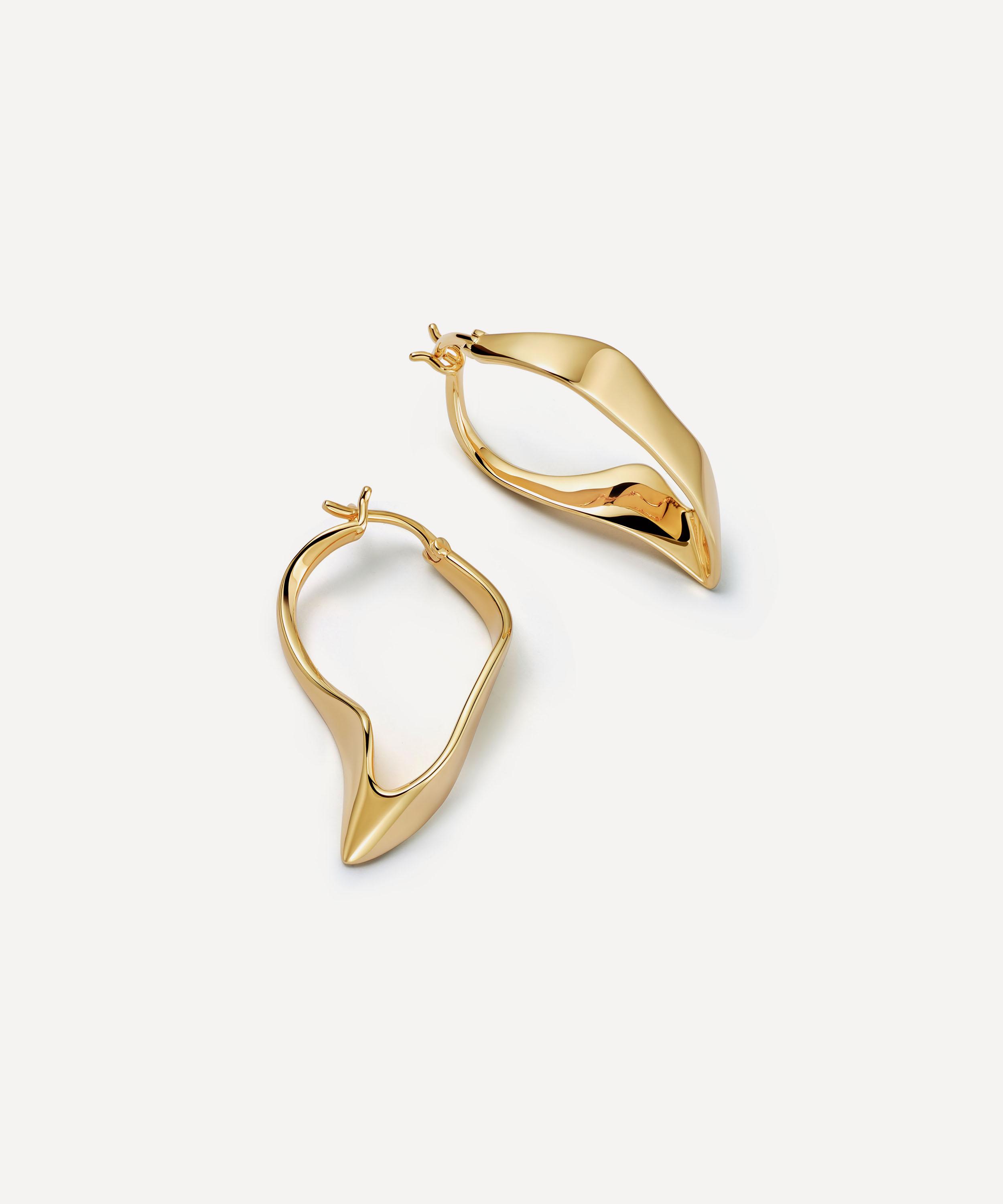 Astley Clarke - 18ct Gold-Plated Vermeil Silver Floe Hoop Earrings image number 0