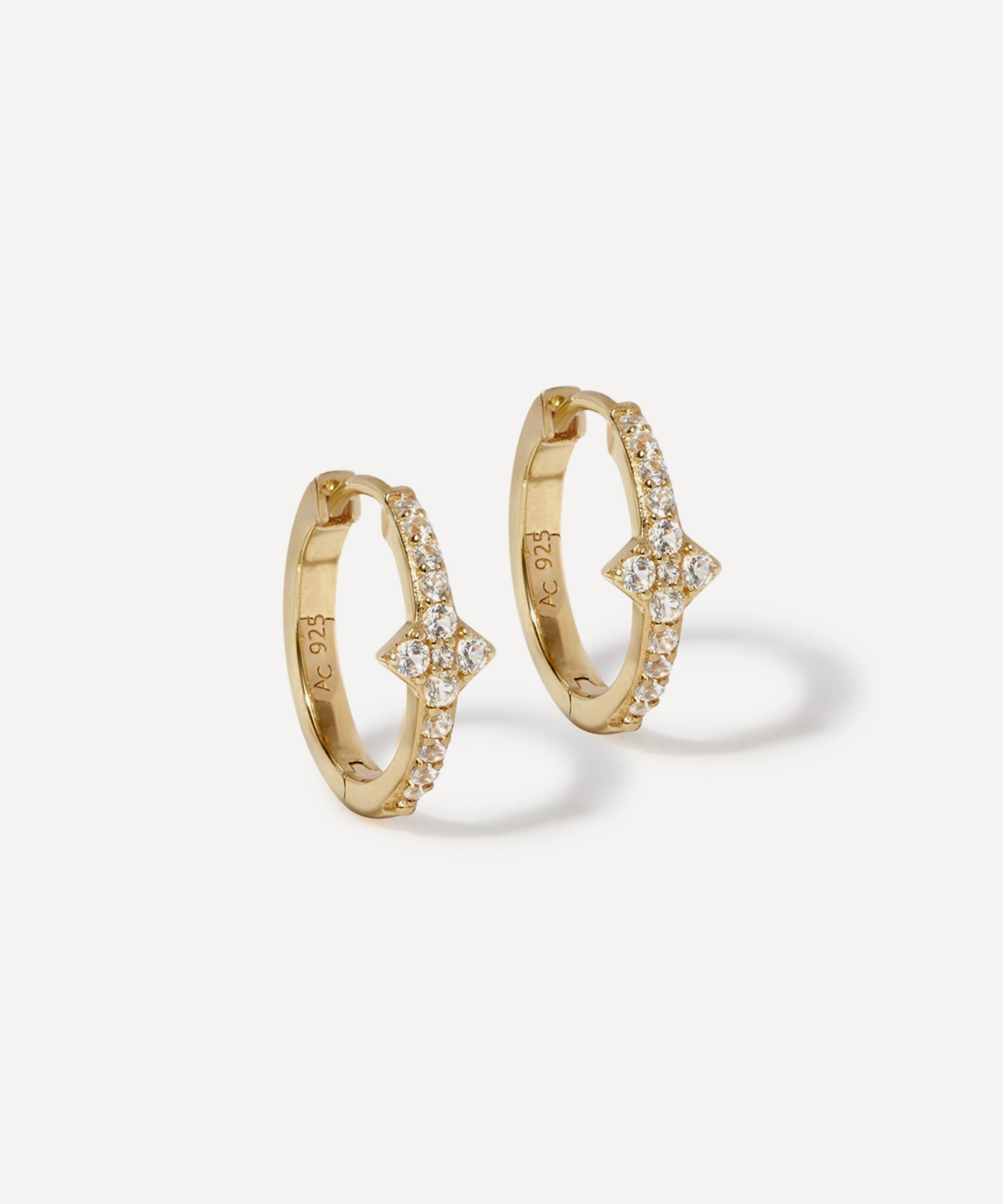 Astley Clarke - 18ct Gold-Plated Vermeil Silver Midi Luna Light Hoop Earrings image number 0
